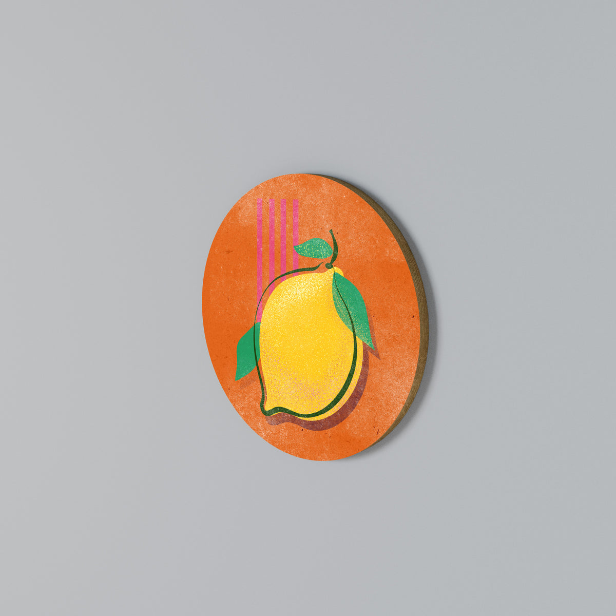 LUSCIOUS LEMON Rundes Wandbild