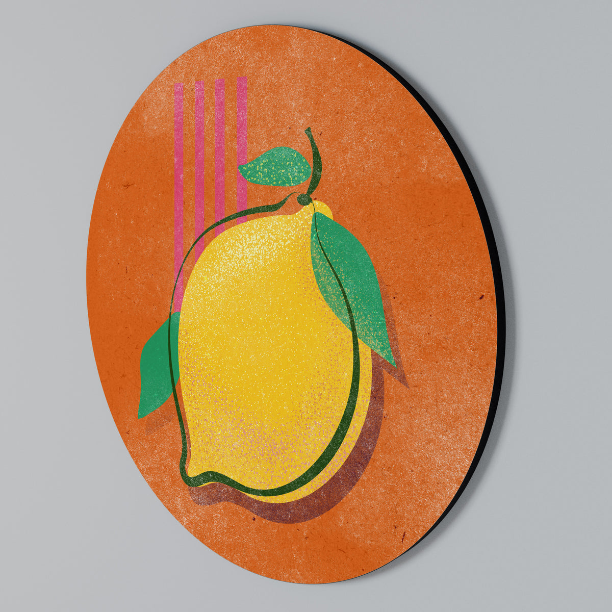 LUSCIOUS LEMON Rundes Wandbild