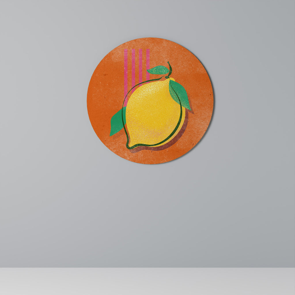 LUSCIOUS LEMON Runde Wanddekoration Ø 69 cm