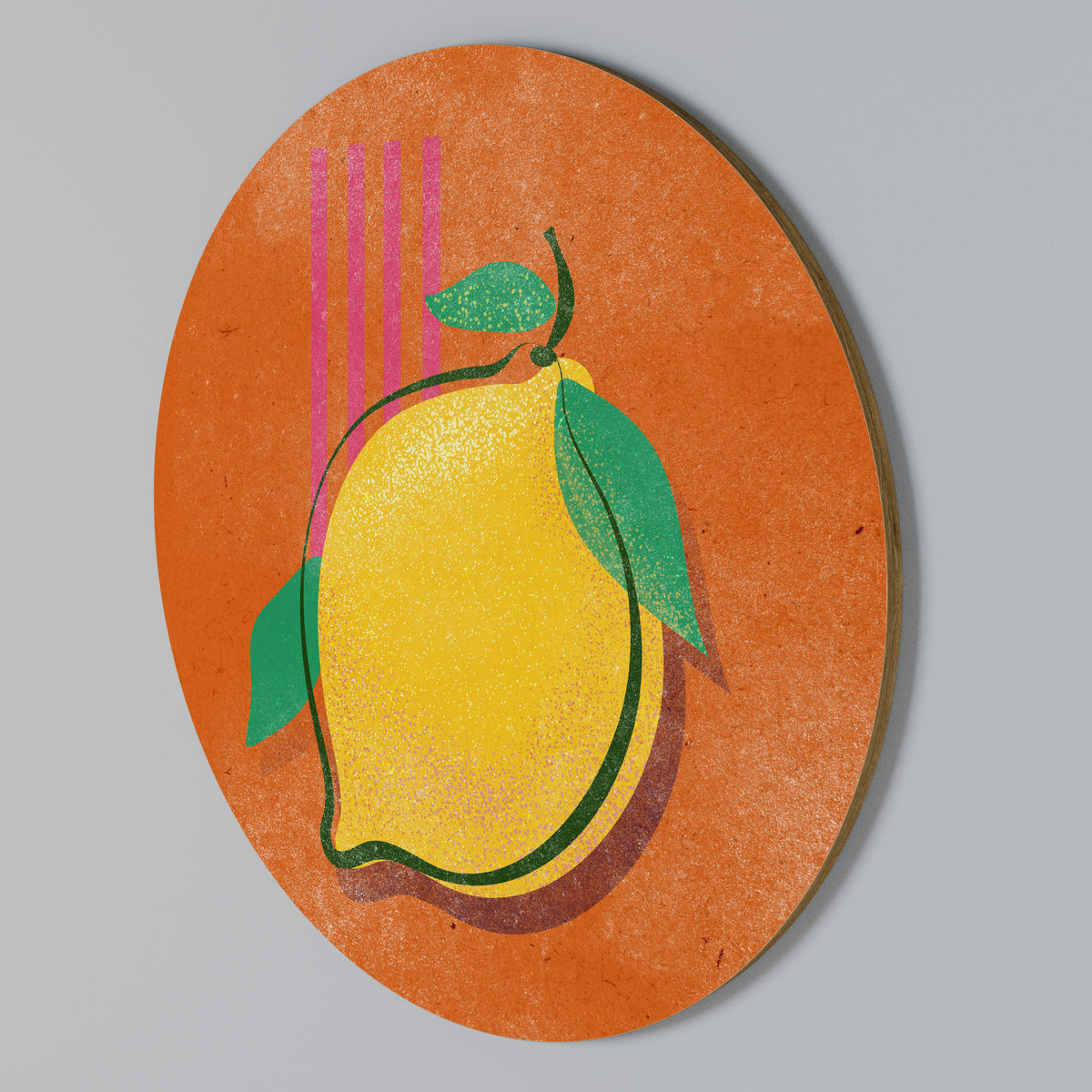 LUSCIOUS LEMON Rundes Wandbild