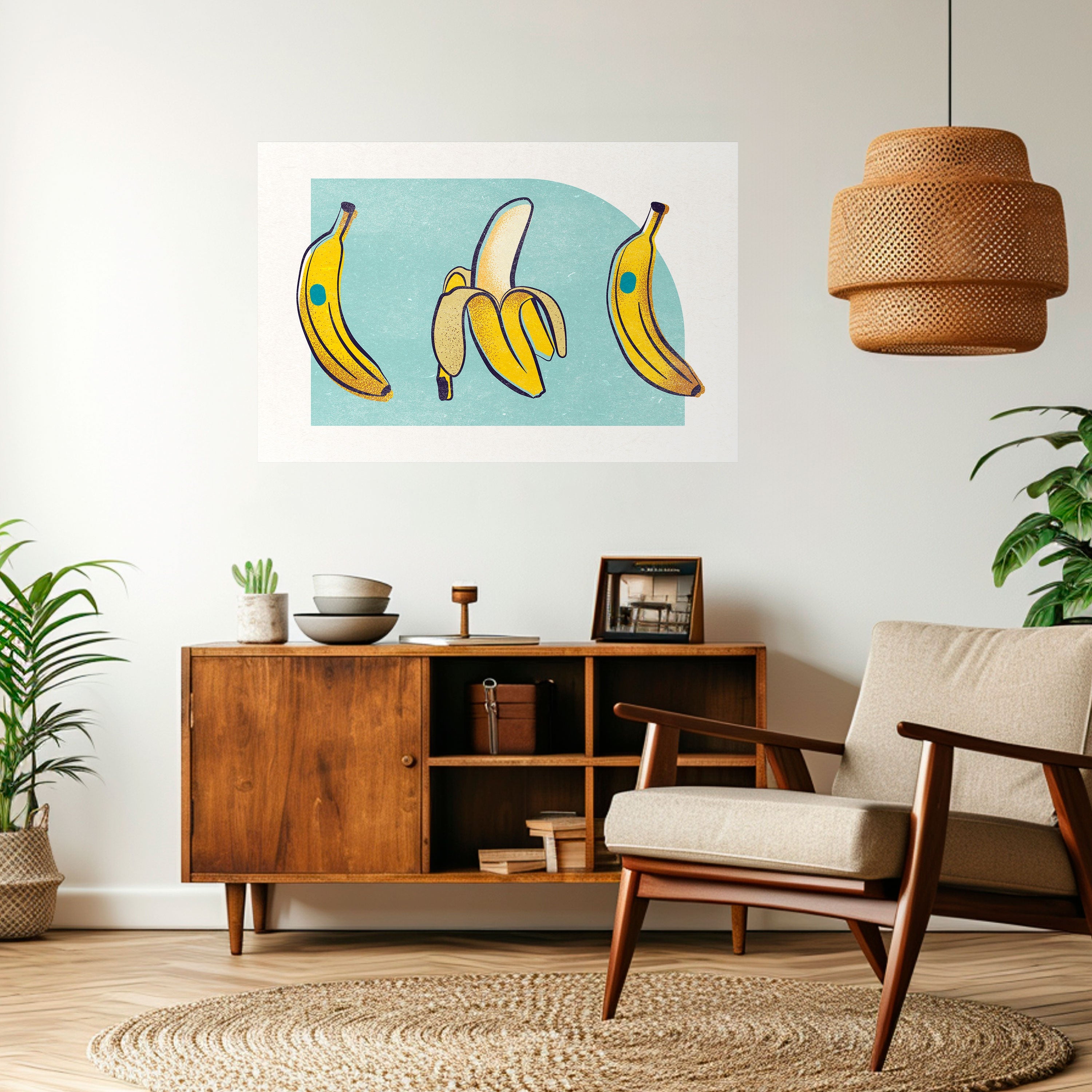 BOLD BANANA BOUQUET Horizontales Poster zum Abziehen und Aufkleben
