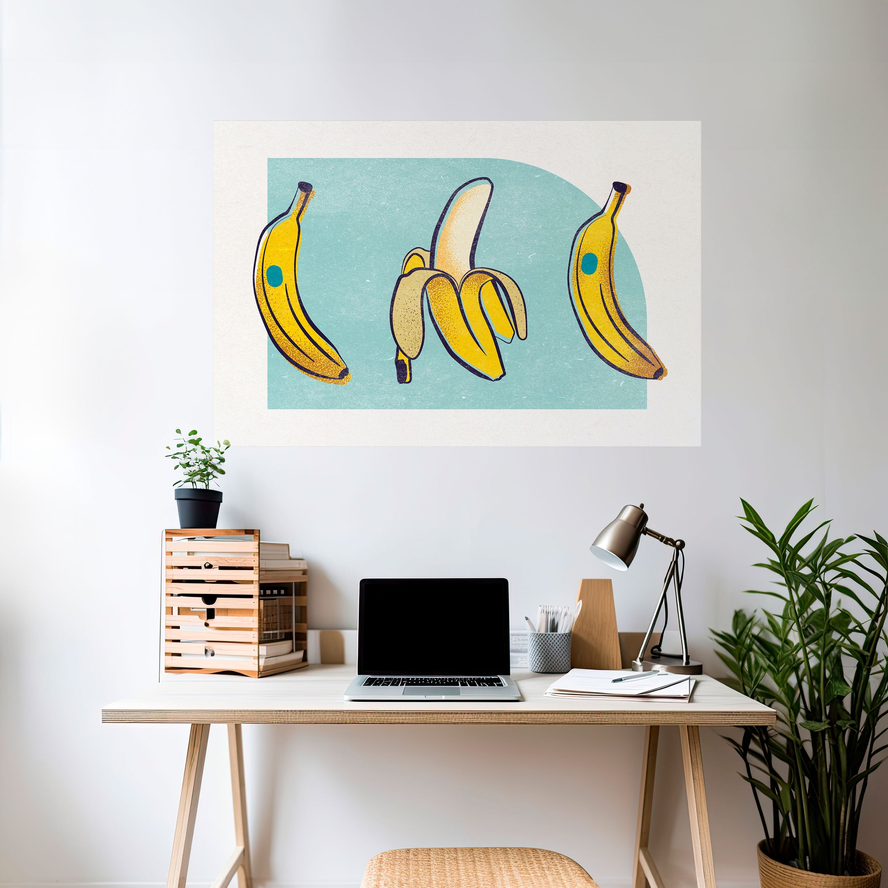 BOLD BANANA BOUQUET Horizontales Poster zum Abziehen und Aufkleben