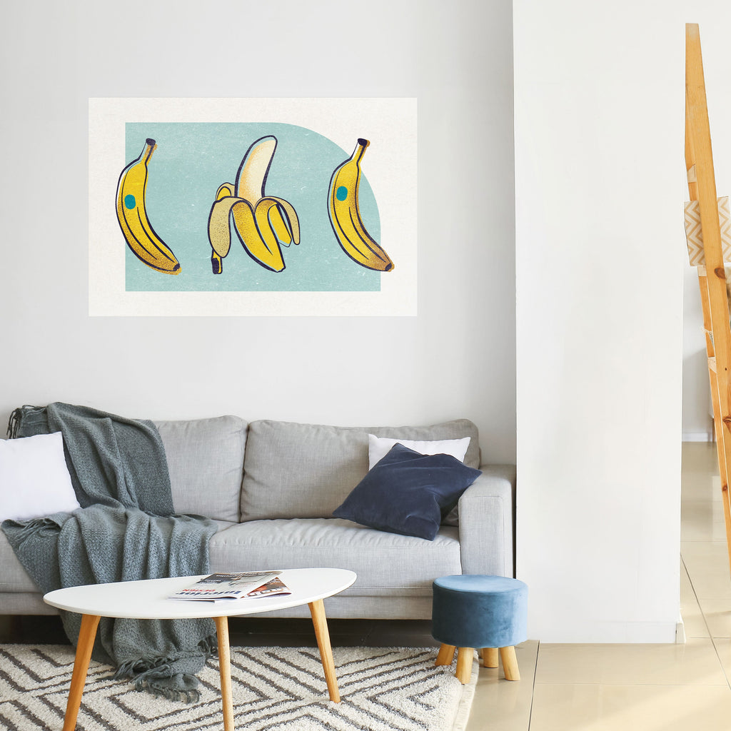 BOLD BANANA BOUQUET Horizontales Poster zum Abziehen und Aufkleben
