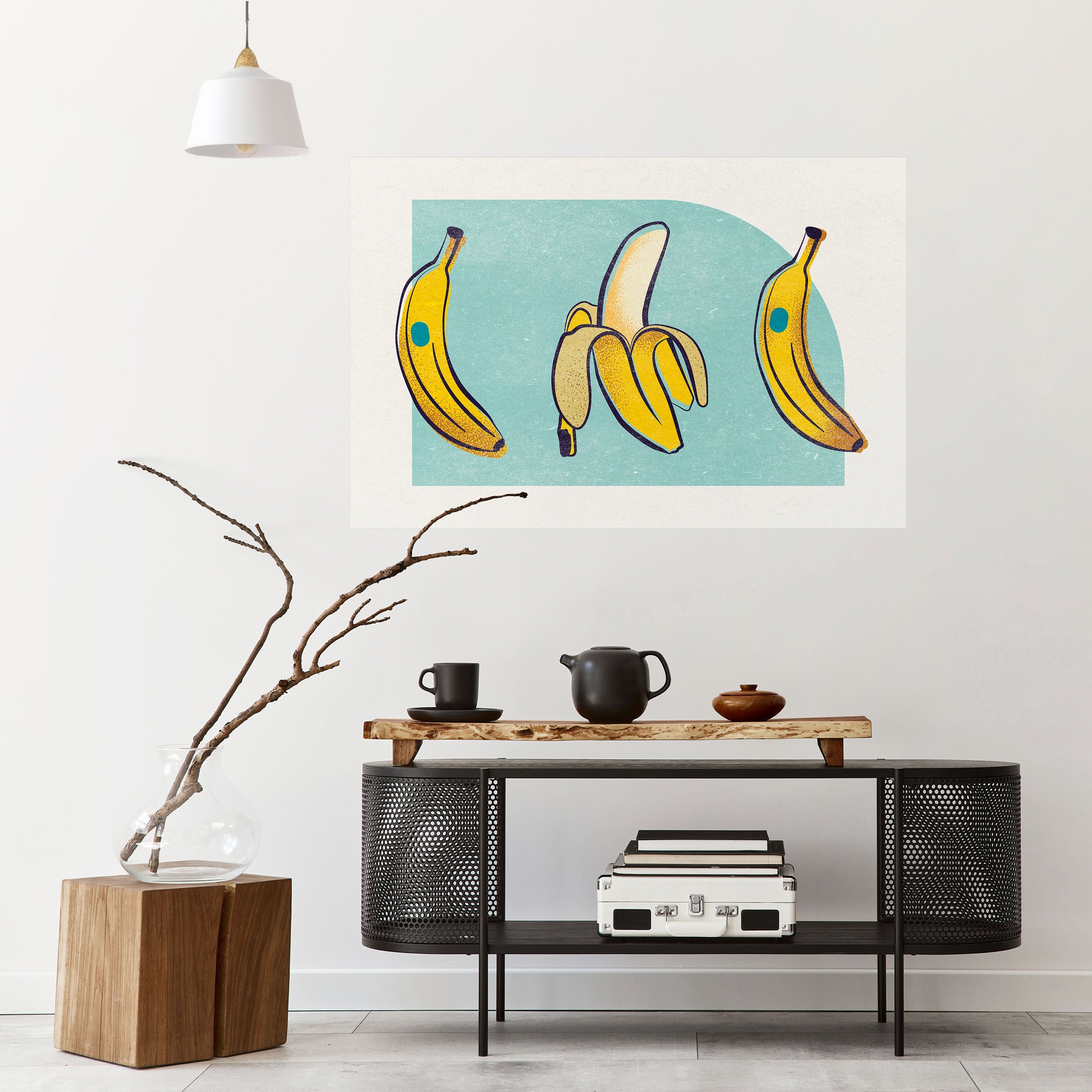 BOLD BANANA BOUQUET Horizontales Poster zum Abziehen und Aufkleben