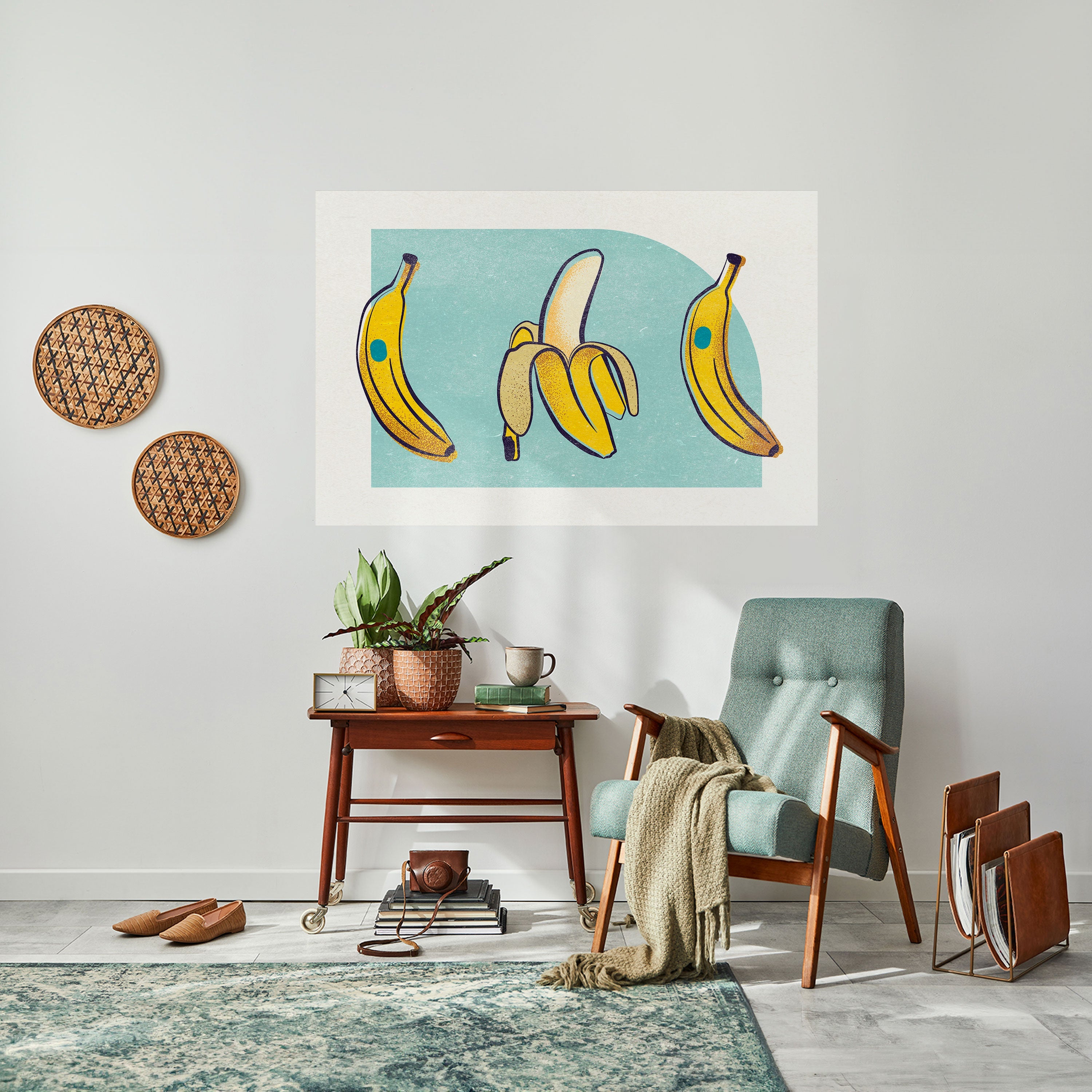 BOLD BANANA BOUQUET Horizontales Poster zum Abziehen und Aufkleben