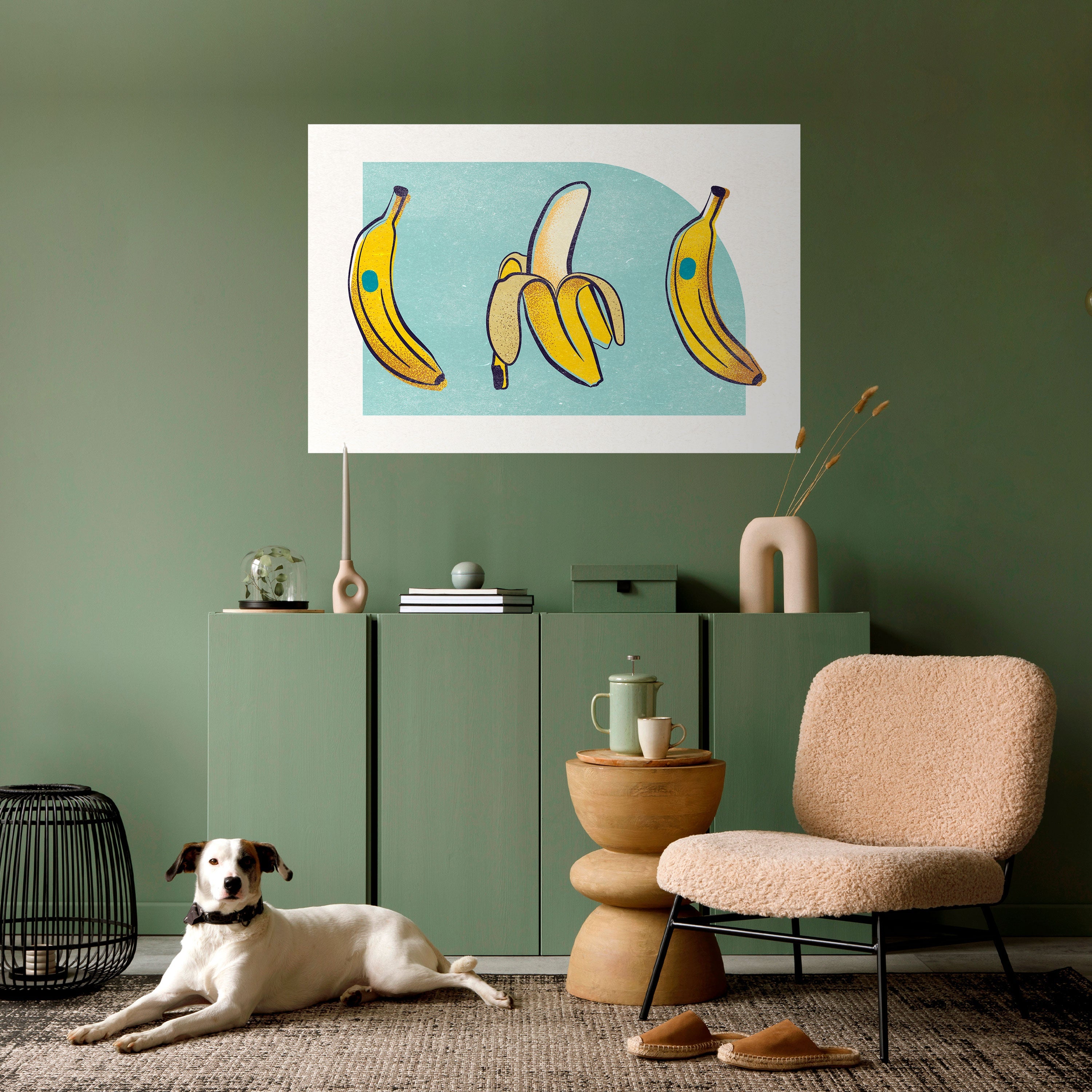 BOLD BANANA BOUQUET Horizontales Poster zum Abziehen und Aufkleben