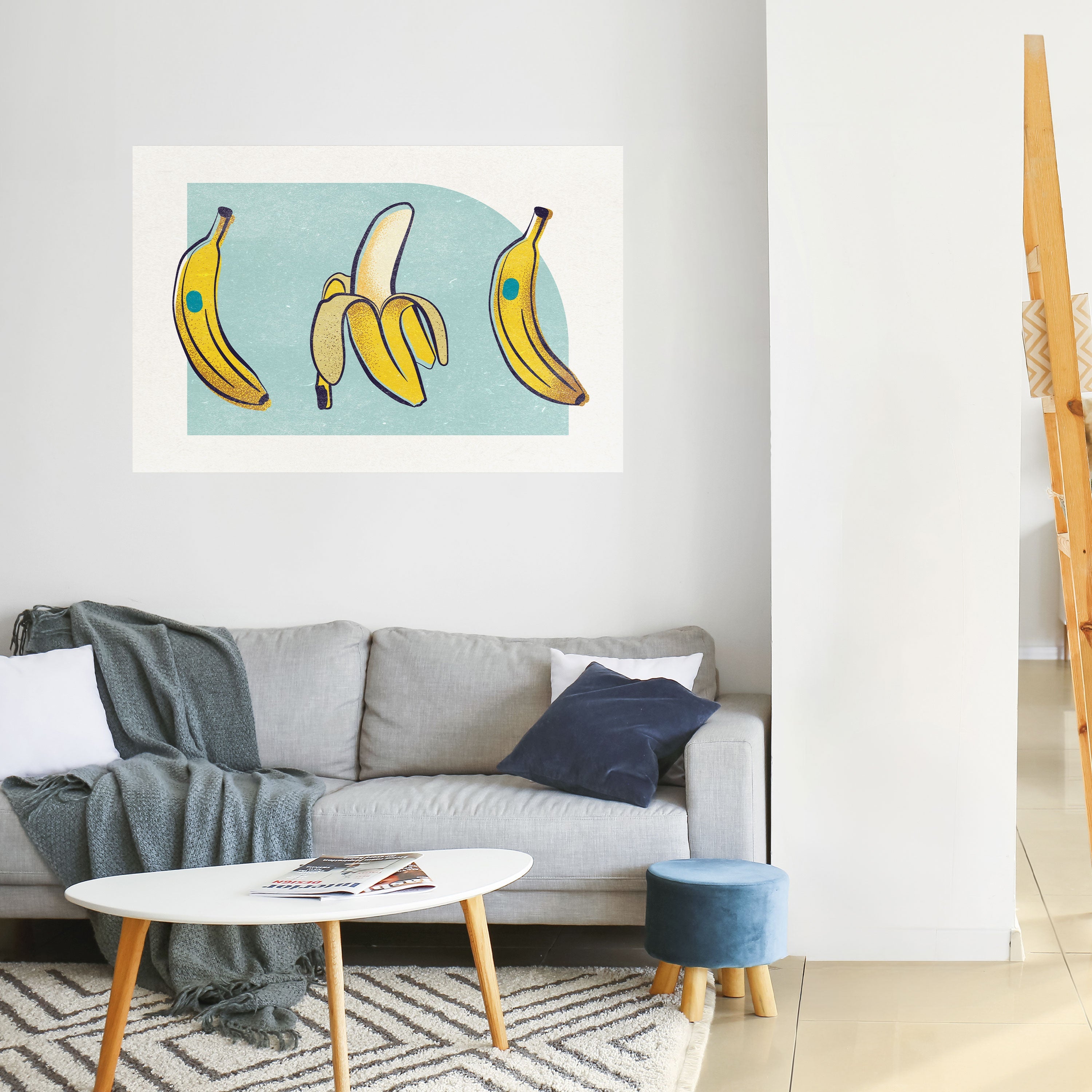 BOLD BANANA BOUQUET Horizontales Poster zum Abziehen und Aufkleben