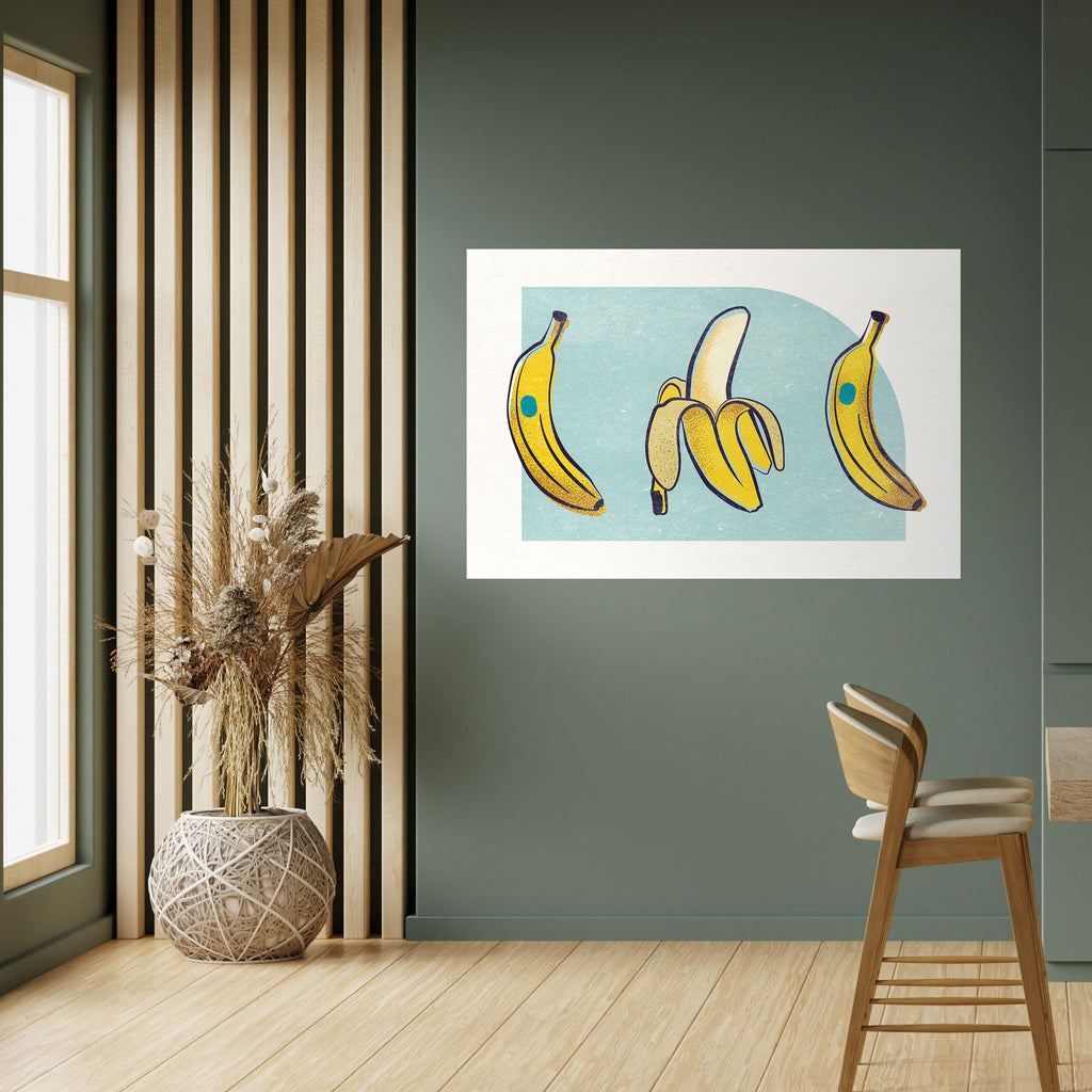 BOLD BANANA BOUQUET Horizontales Poster zum Abziehen und Aufkleben