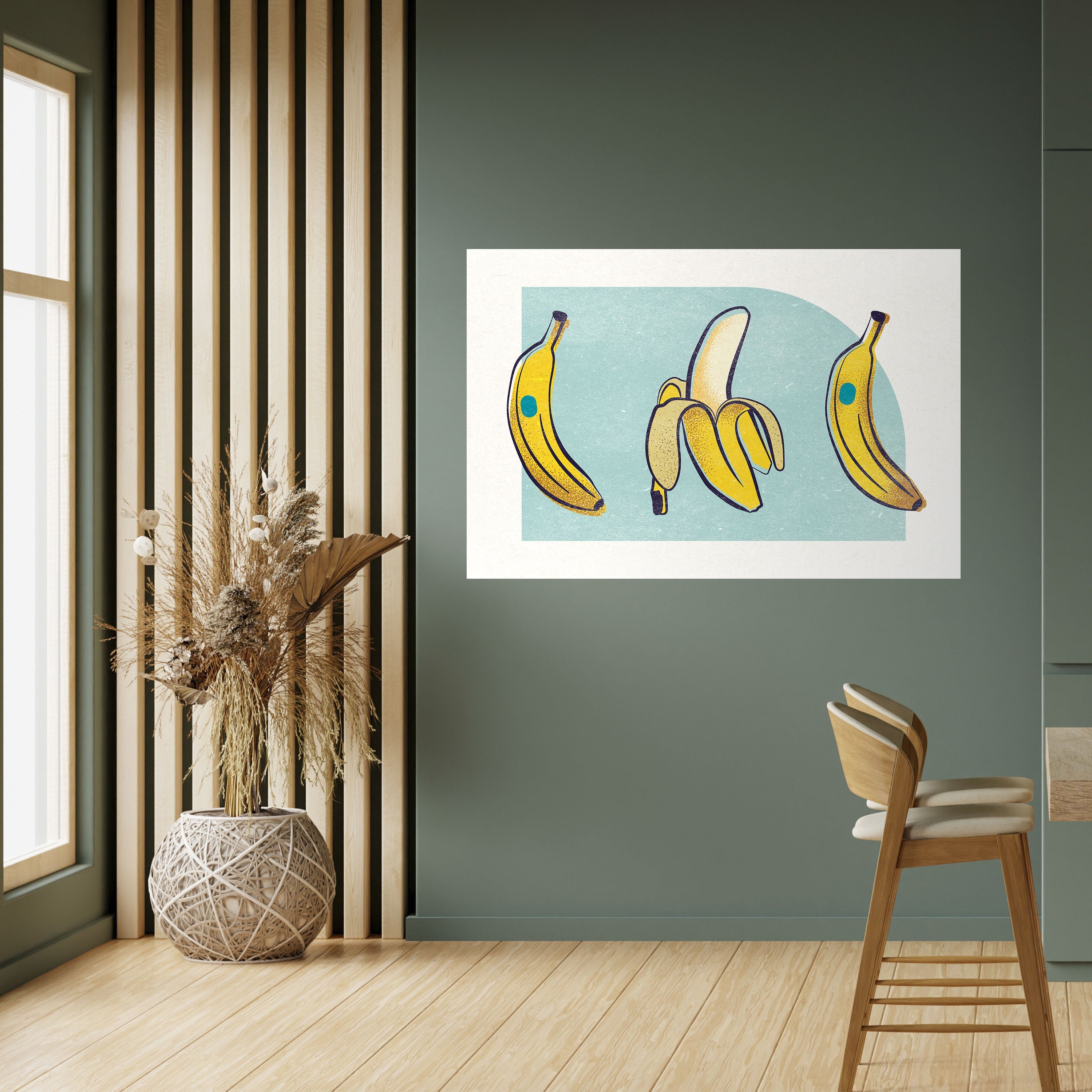 BOLD BANANA BOUQUET Horizontales Poster zum Abziehen und Aufkleben