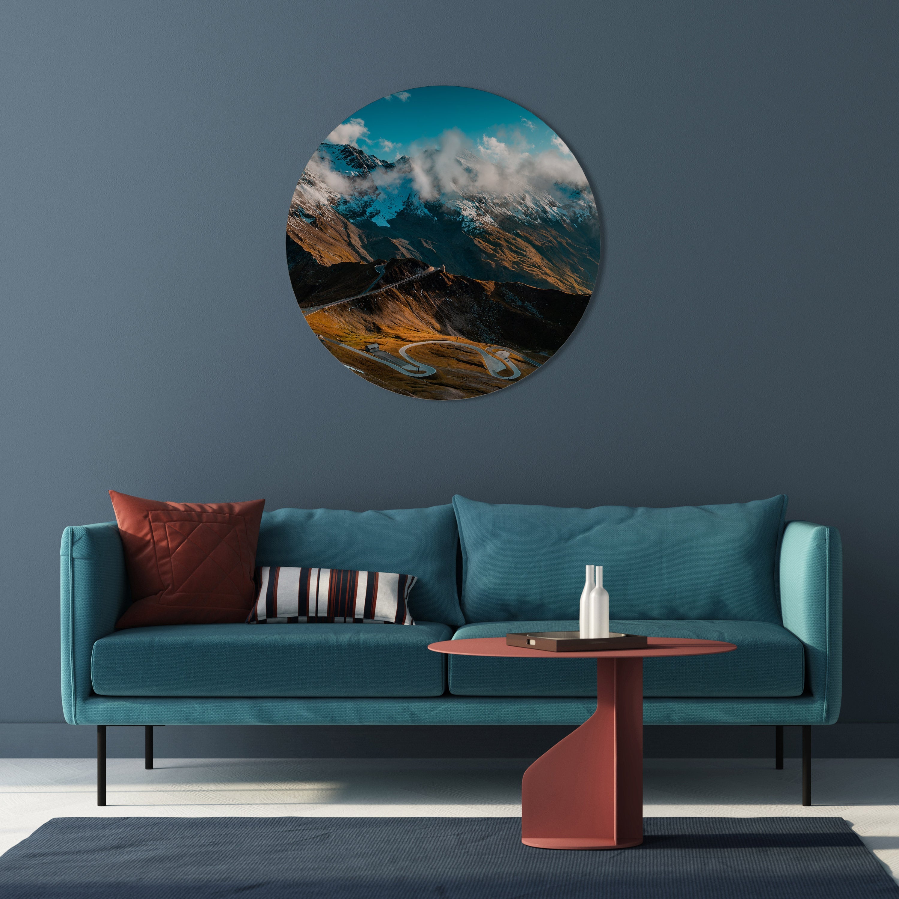 MOUNTAIN SERPENTINE Round Wall Art