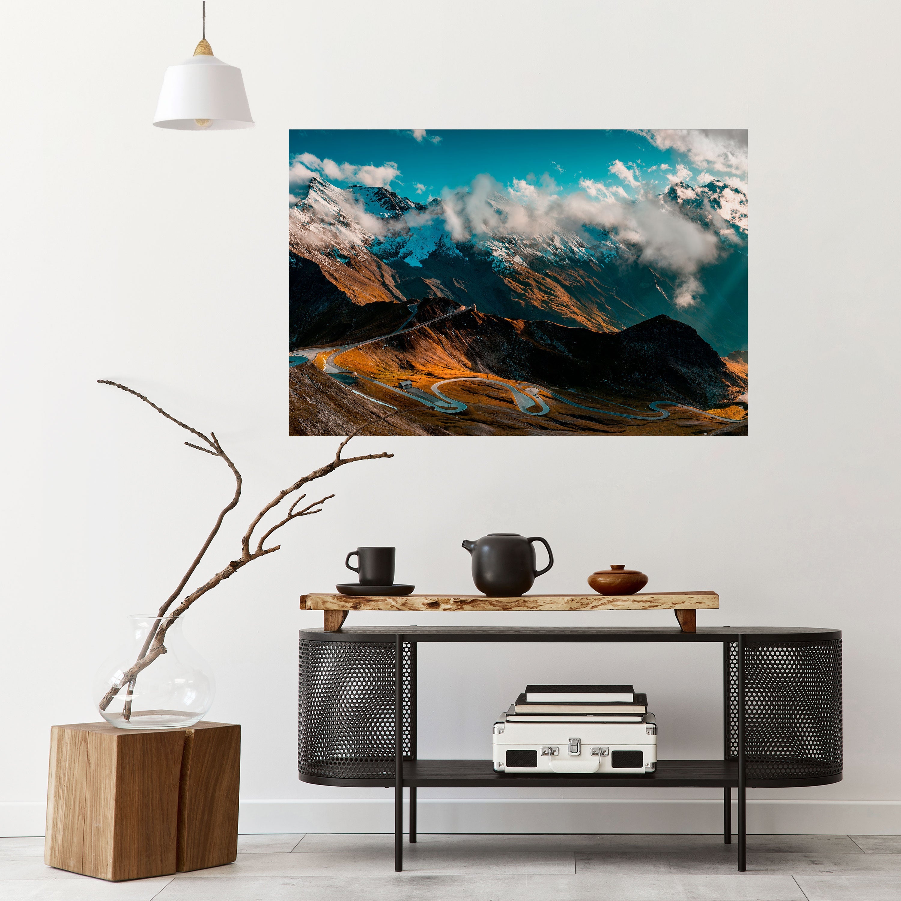 MOUNTAIN SERPENTINE Horizontales Poster zum Abziehen und Aufkleben
