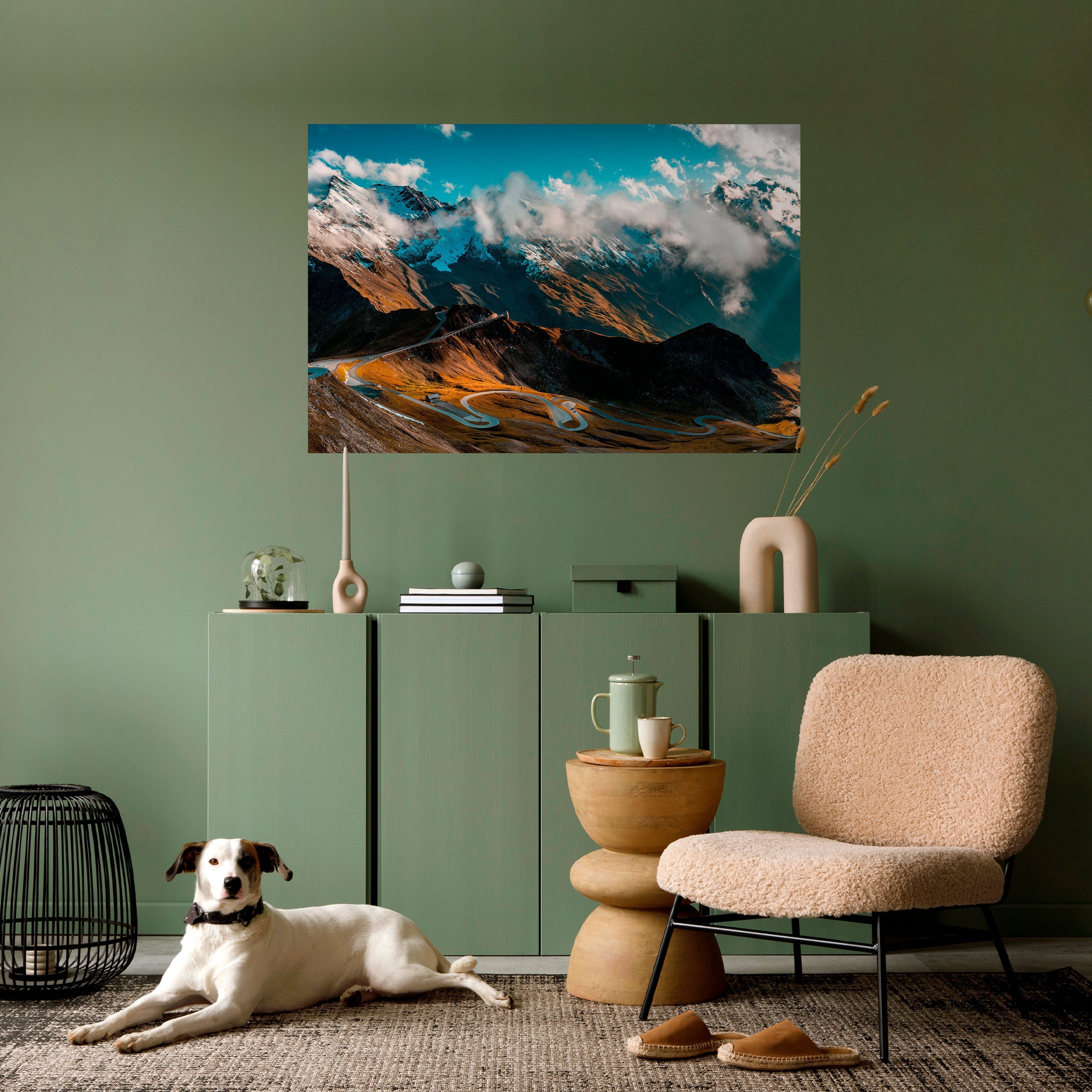 MOUNTAIN SERPENTINE Horizontales Poster zum Abziehen und Aufkleben