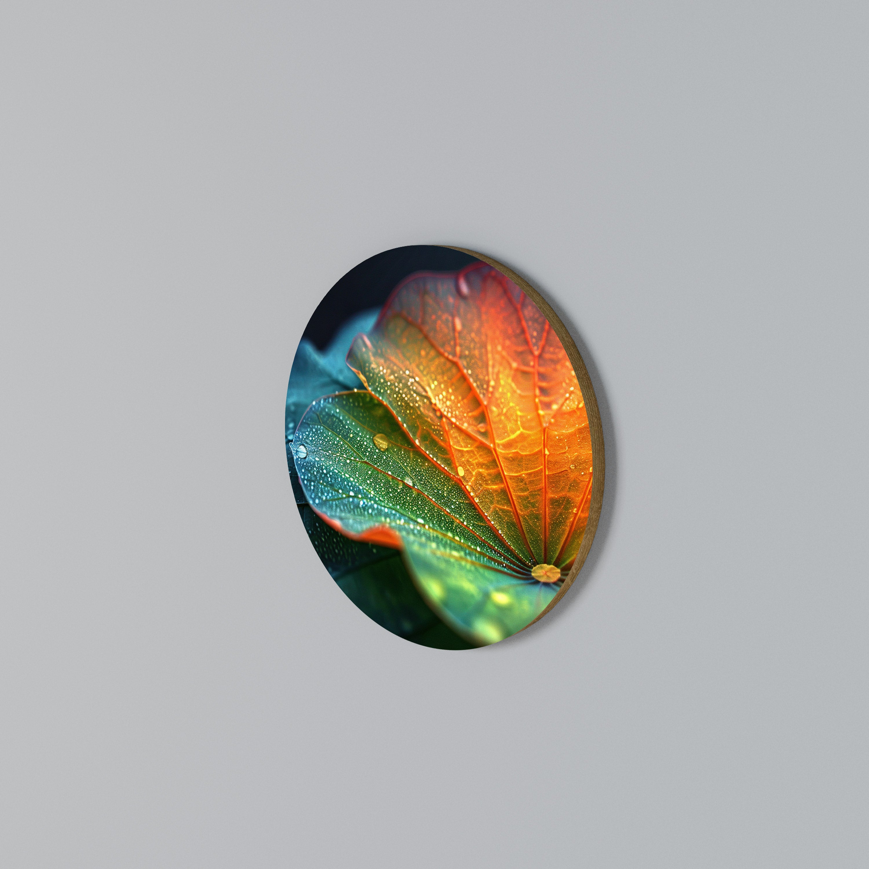 ECHOES OF RAIN Rundes Wandbild