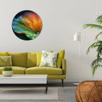 ECHOES OF RAIN Runde Wanddekoration Ø 69 cm