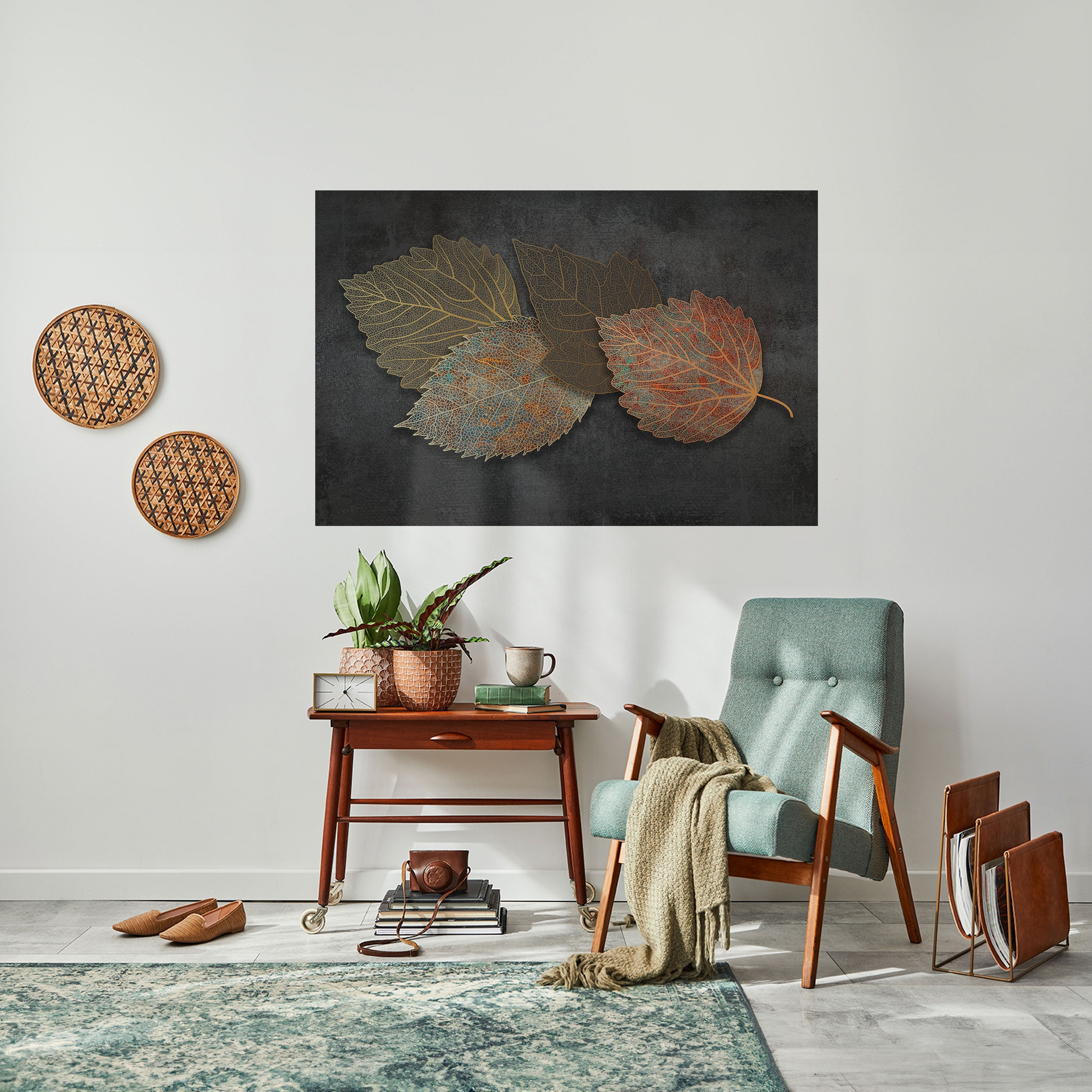 FOLIEAGE IN FOCUS Horizontales Poster zum Abziehen und Aufkleben