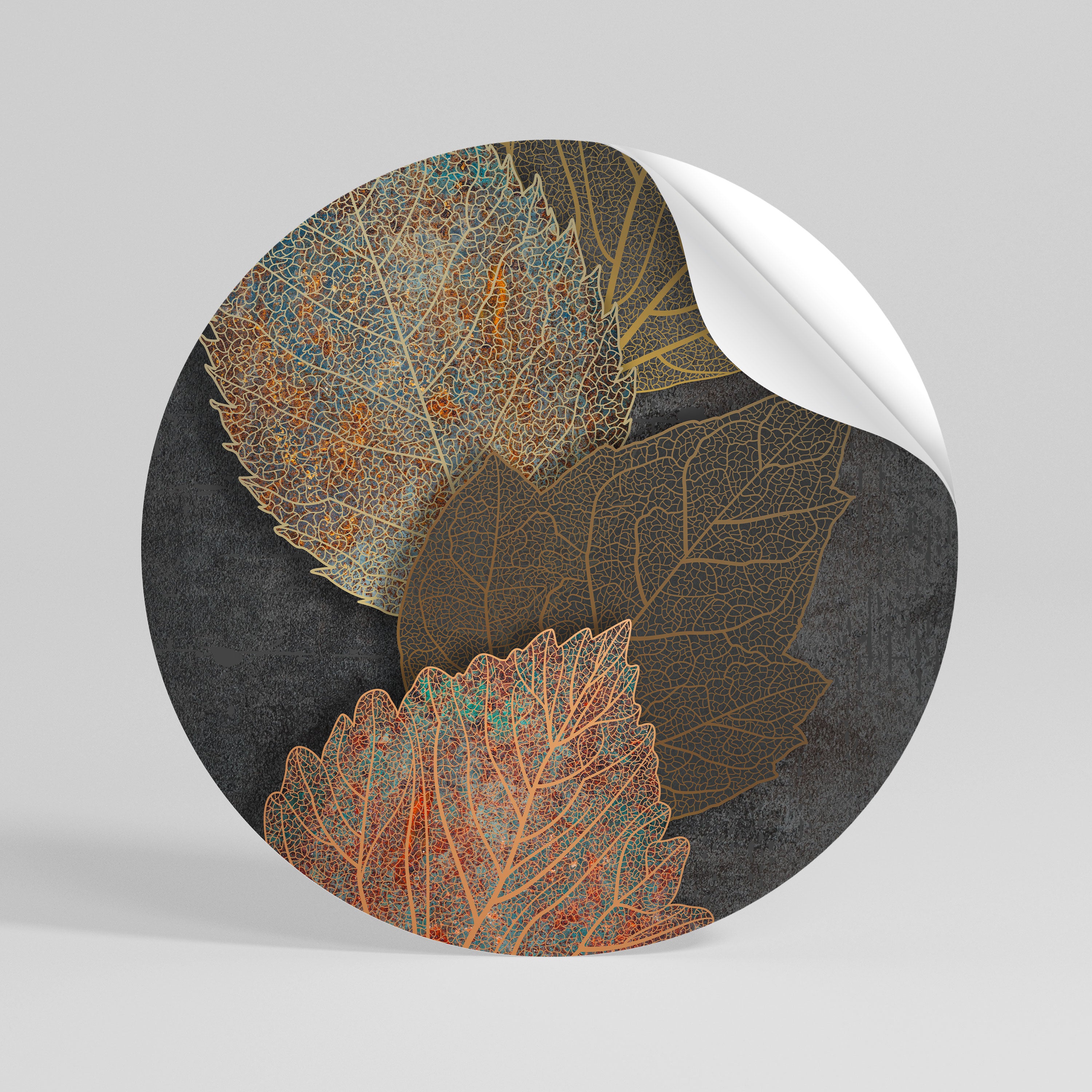 FOLIAGE IN FOCUS Peel and Stick Round Sticker