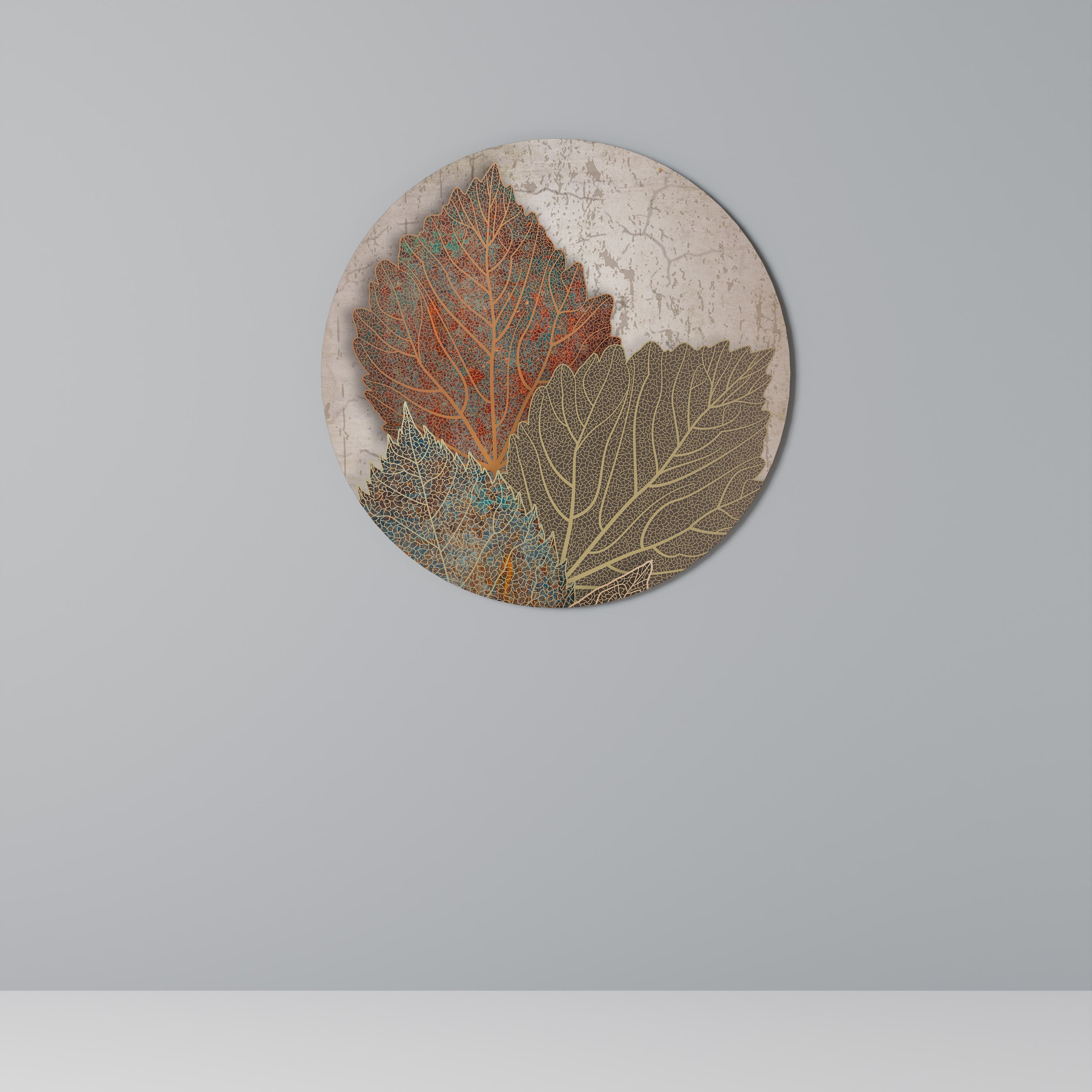 LEAVES OF TIME Round Wall Art