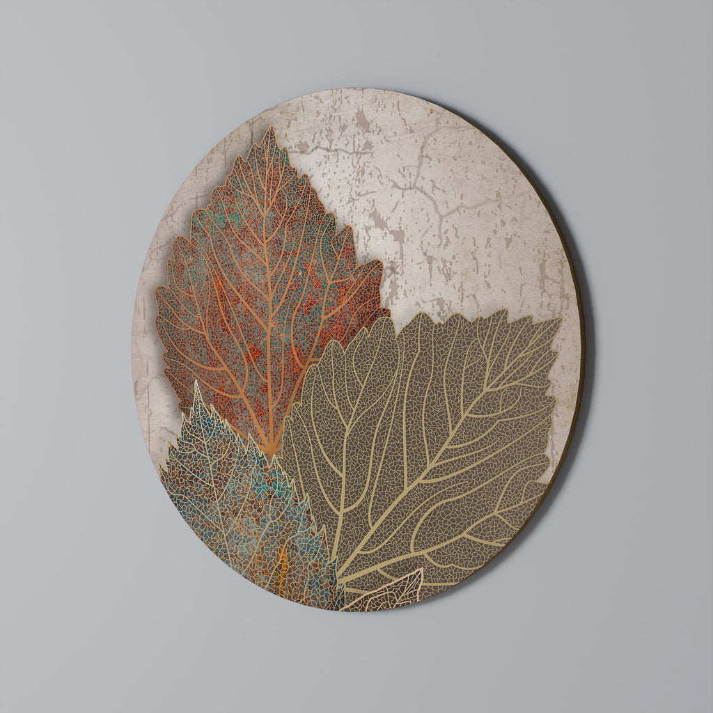 LEAVES OF TIME Runde Wanddekoration Ø 69 cm