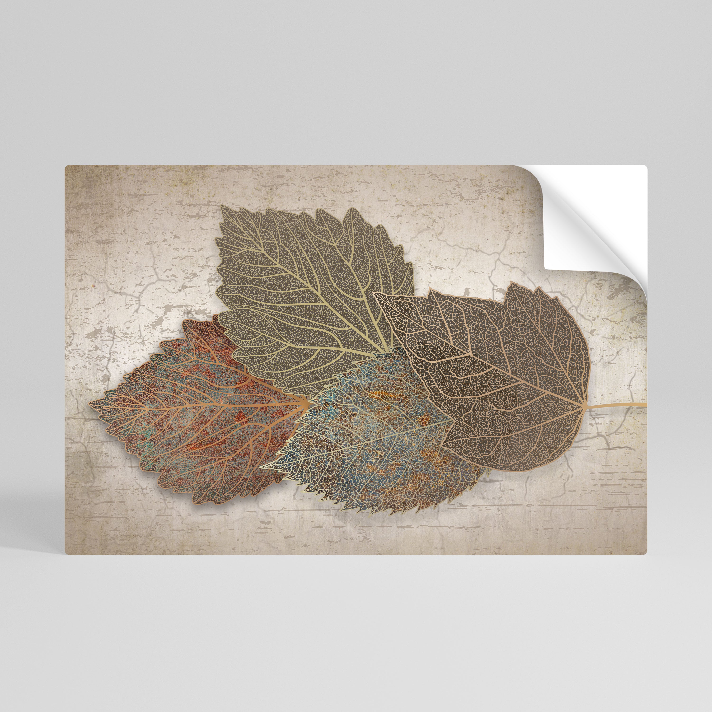 LEAVES OF TIME Selbstklebendes Horizontal-Poster