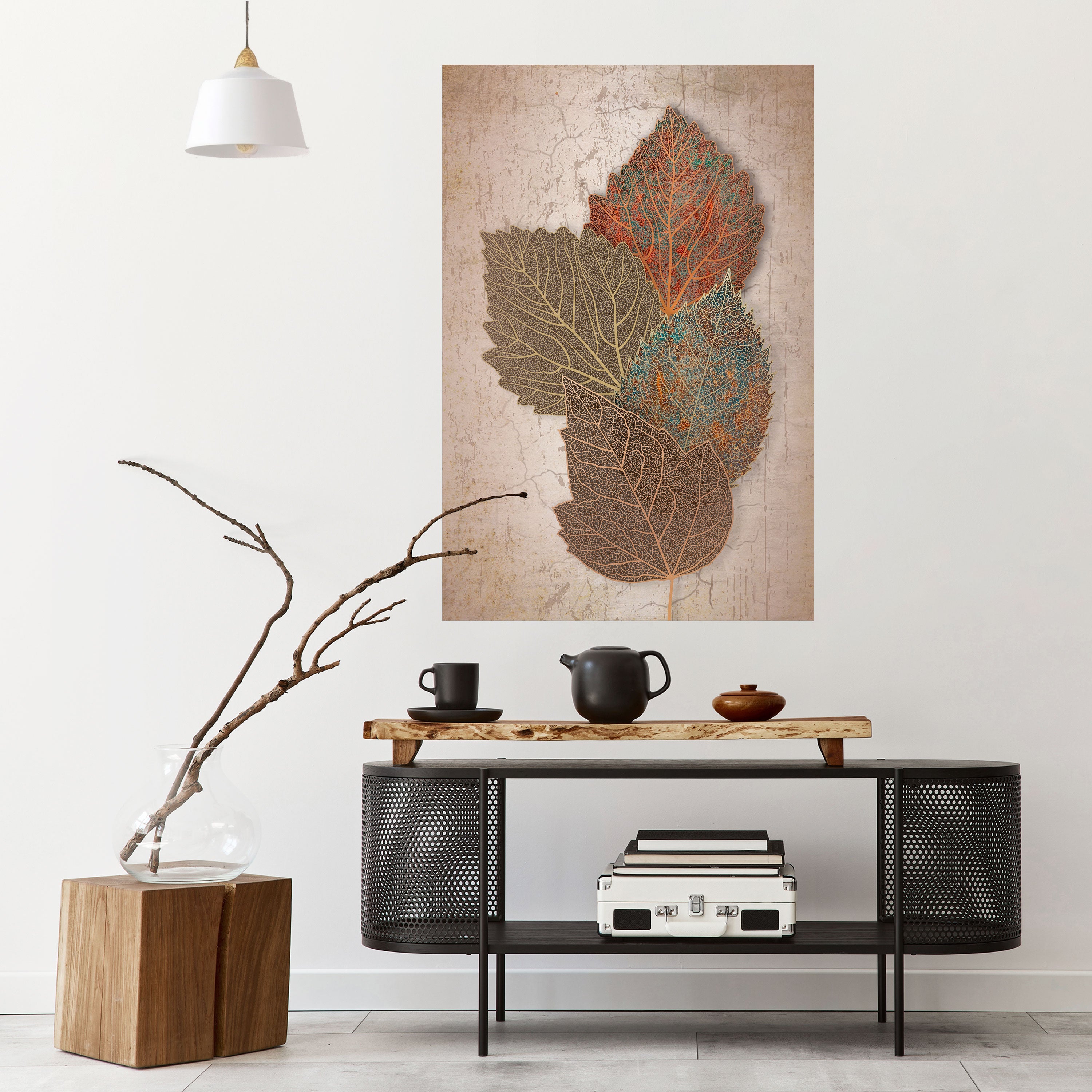 Vertikales Poster „Leaves of Time“ zum Abziehen und Aufkleben