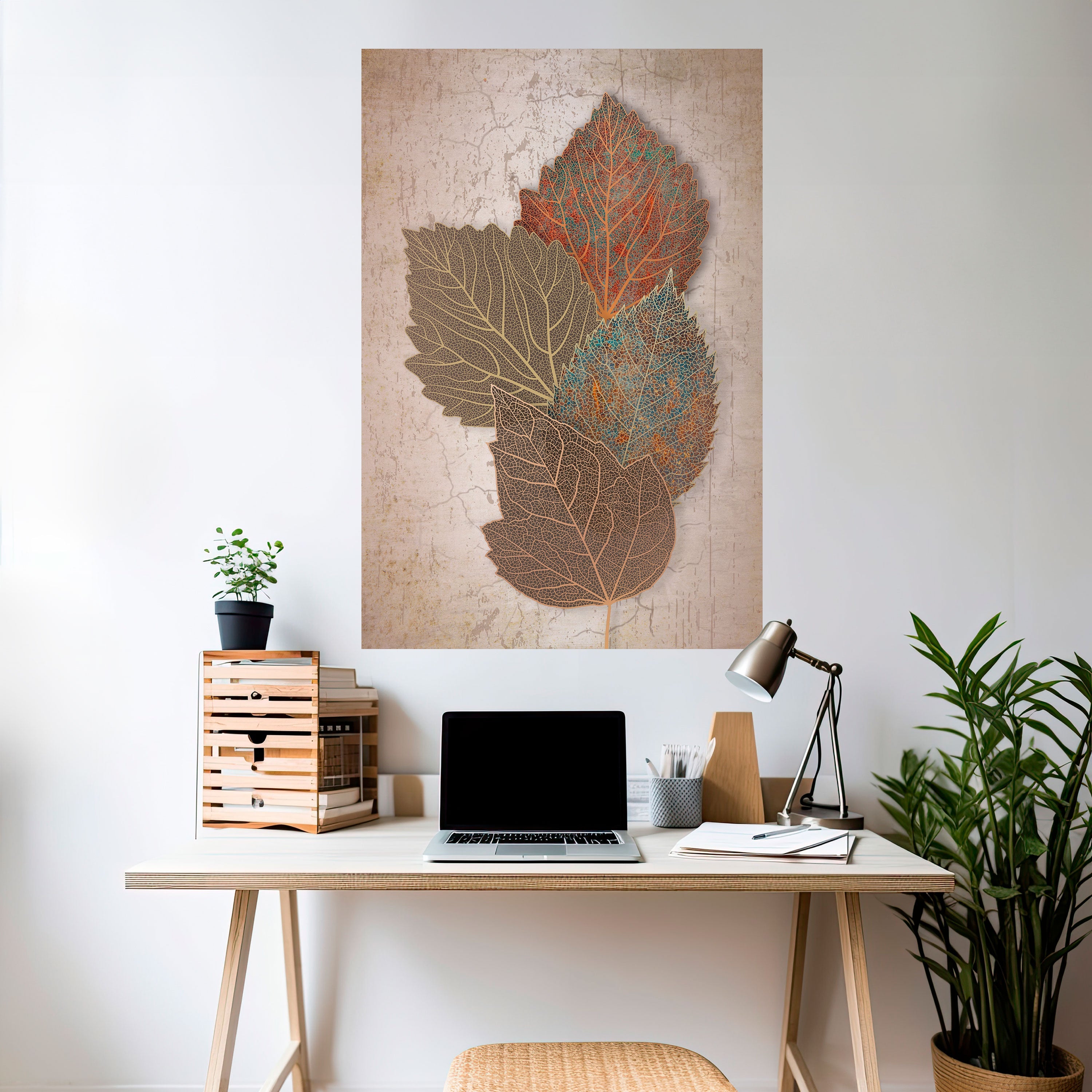 Vertikales Poster „Leaves of Time“ zum Abziehen und Aufkleben