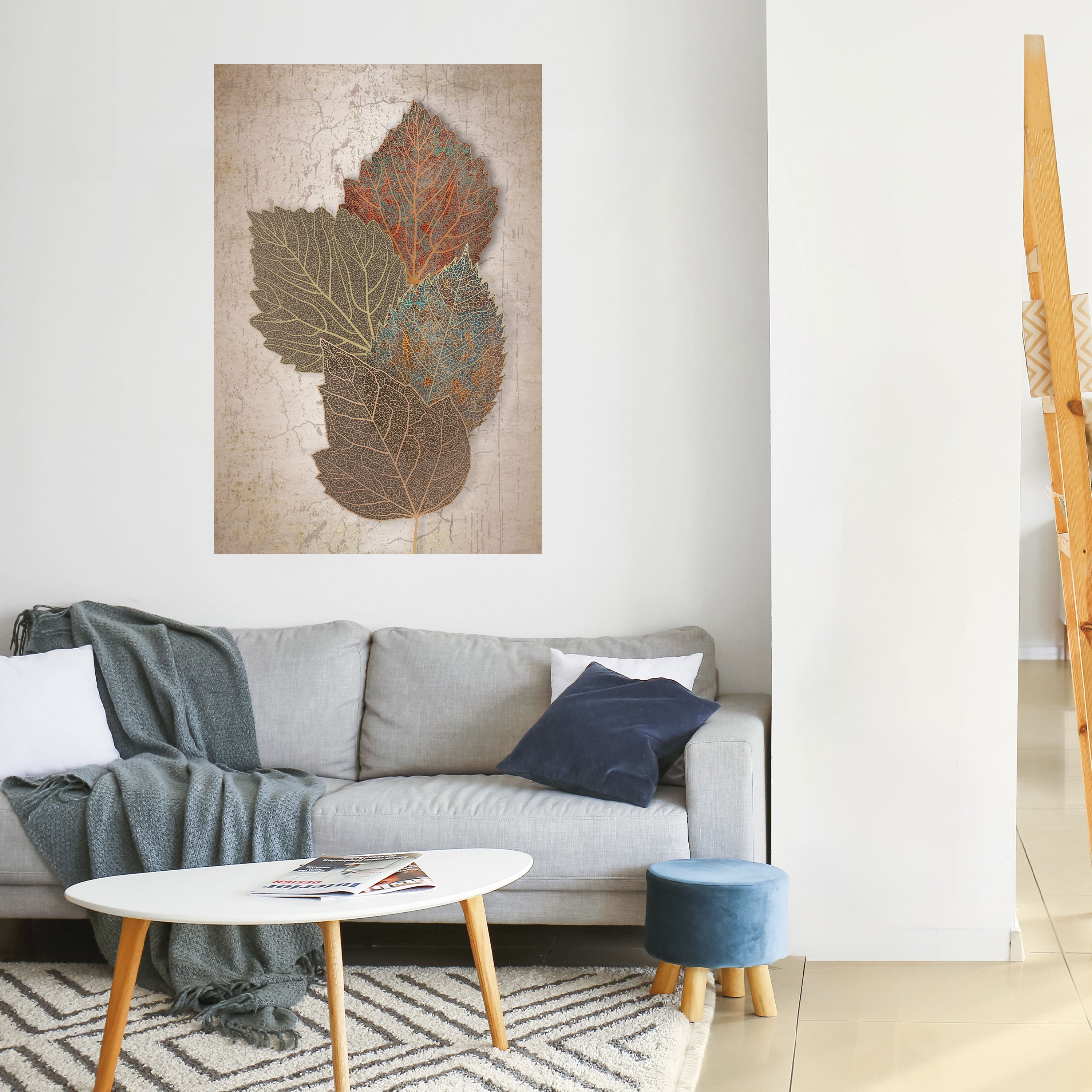 Vertikales Poster „Leaves of Time“ zum Abziehen und Aufkleben