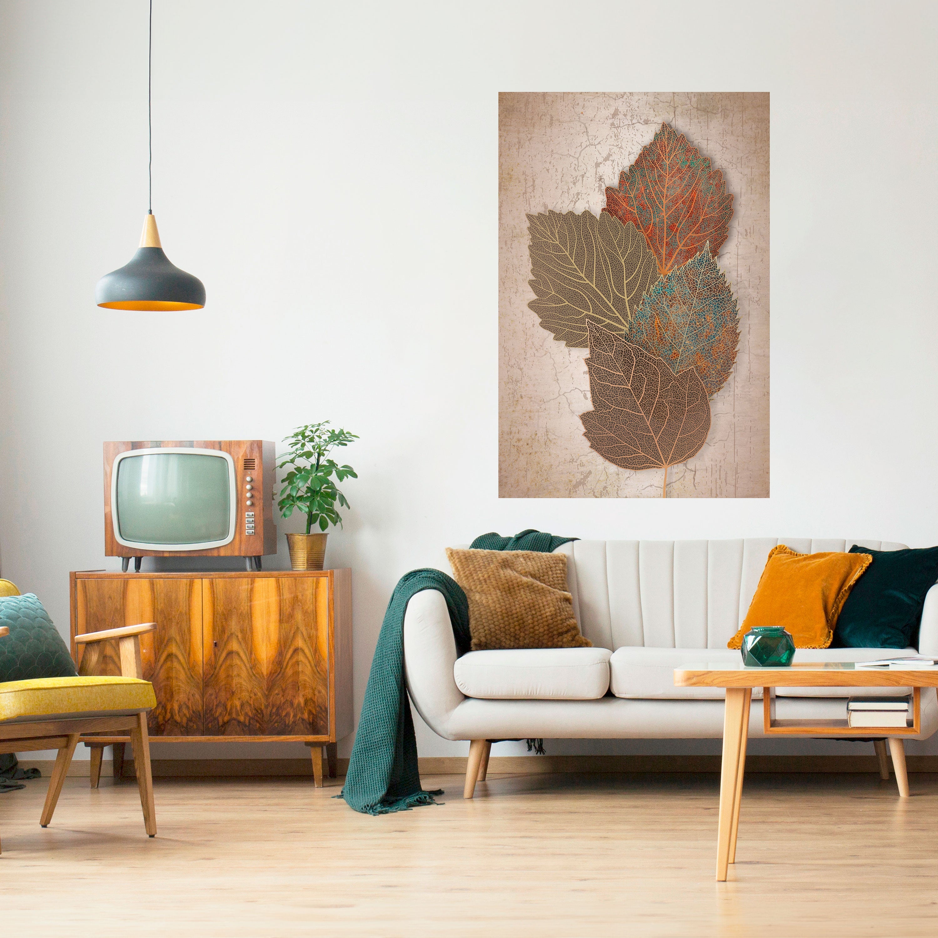 Vertikales Poster „Leaves of Time“ zum Abziehen und Aufkleben