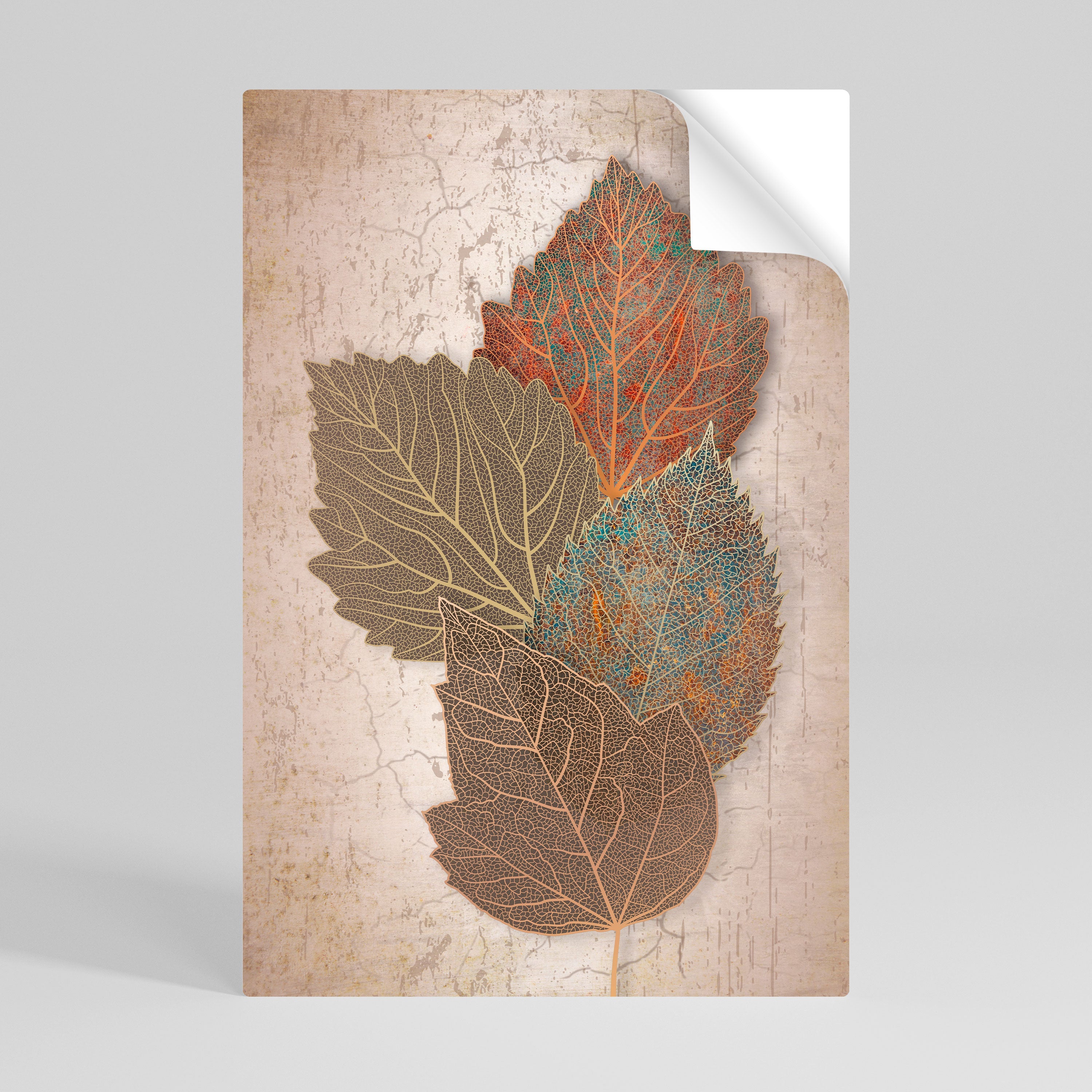 Vertikales Poster „Leaves of Time“ zum Abziehen und Aufkleben