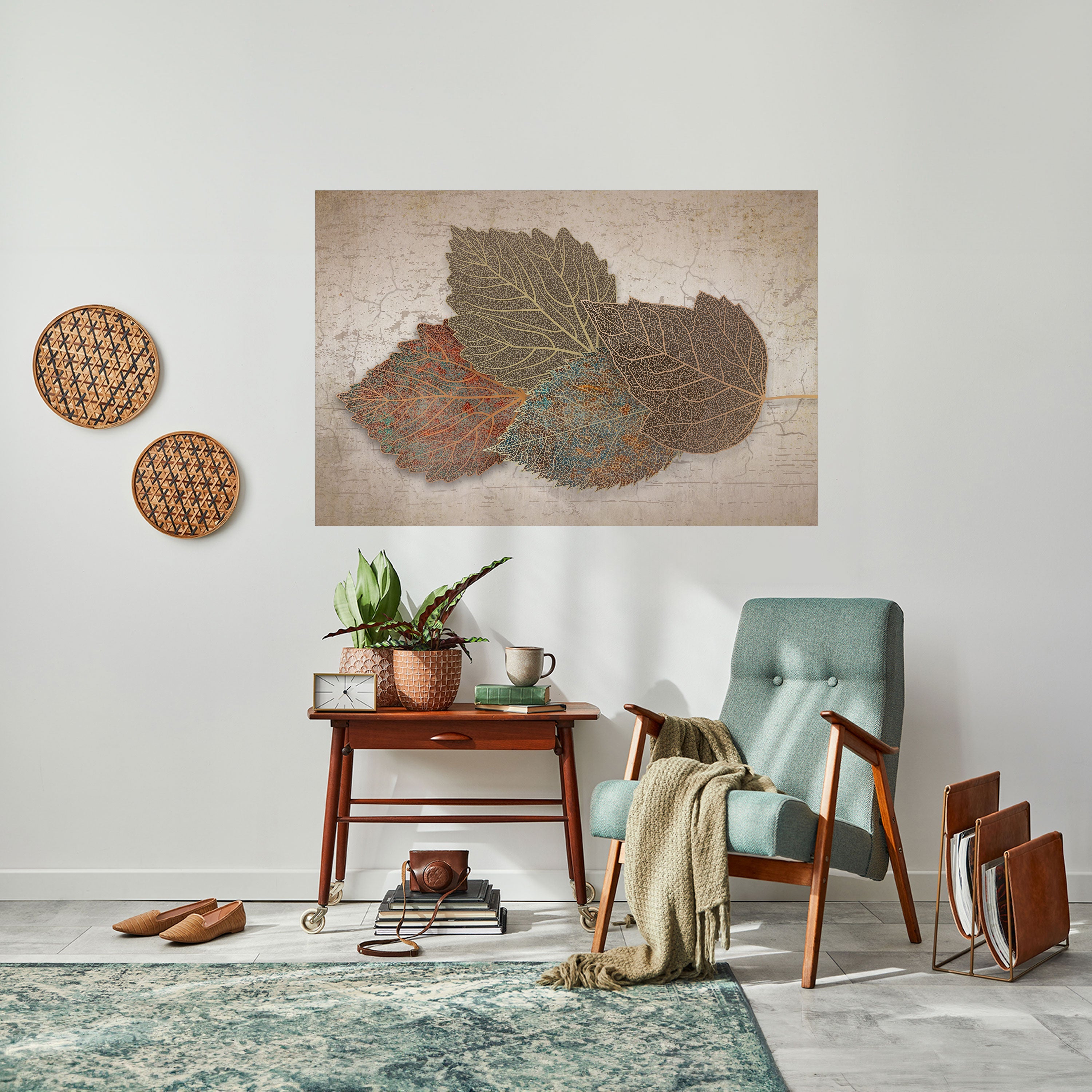 Horizontales Poster „Leaves of Time“ zum Abziehen und Aufkleben