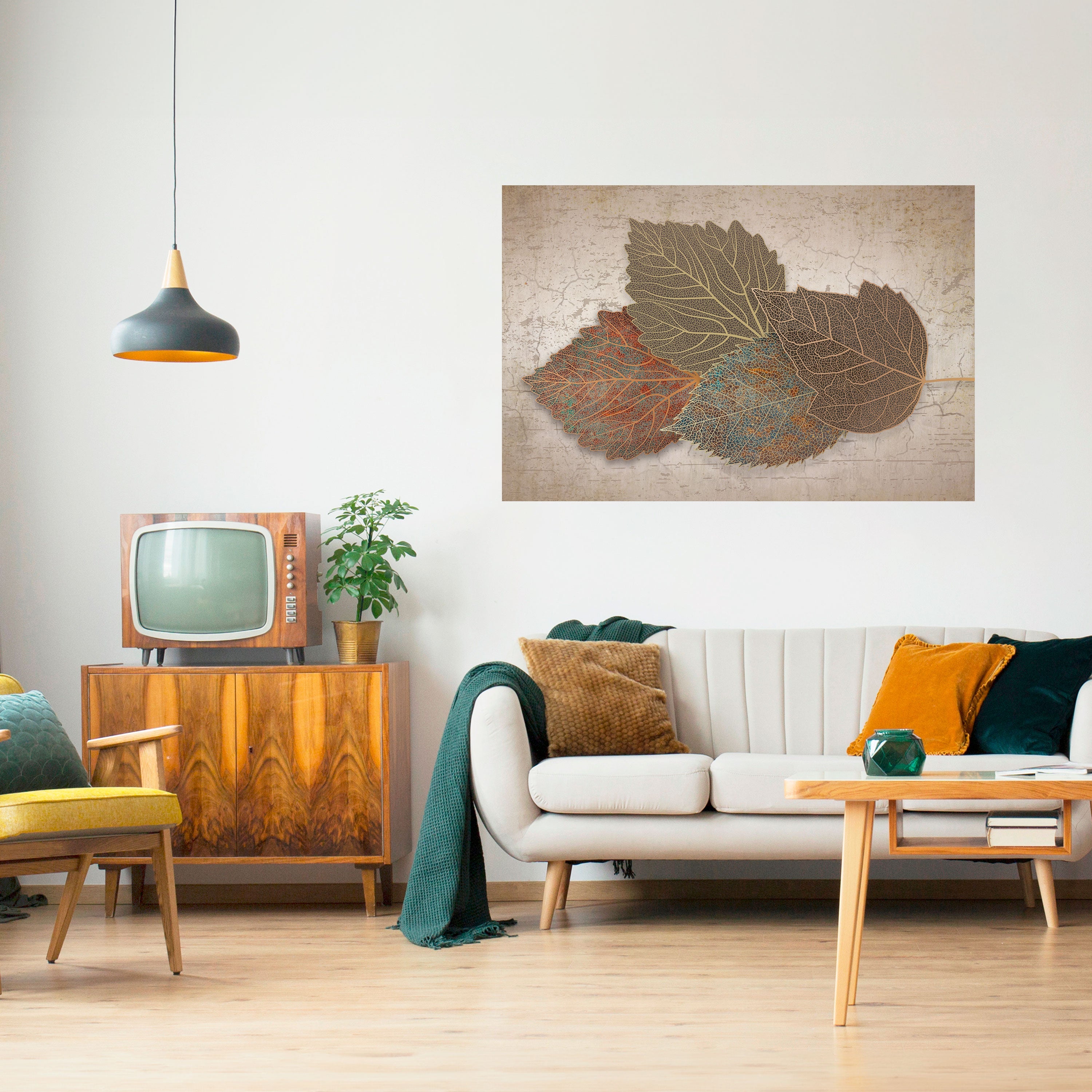 Horizontales Poster „Leaves of Time“ zum Abziehen und Aufkleben