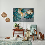 ELEGANCE IN LEAVES Selbstklebendes Horizontal-Poster