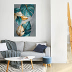 ELEGANCE IN LEAVES Selbstklebendes Poster - Hochformat