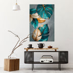 ELEGANCE IN LEAVES Selbstklebendes Poster - Hochformat