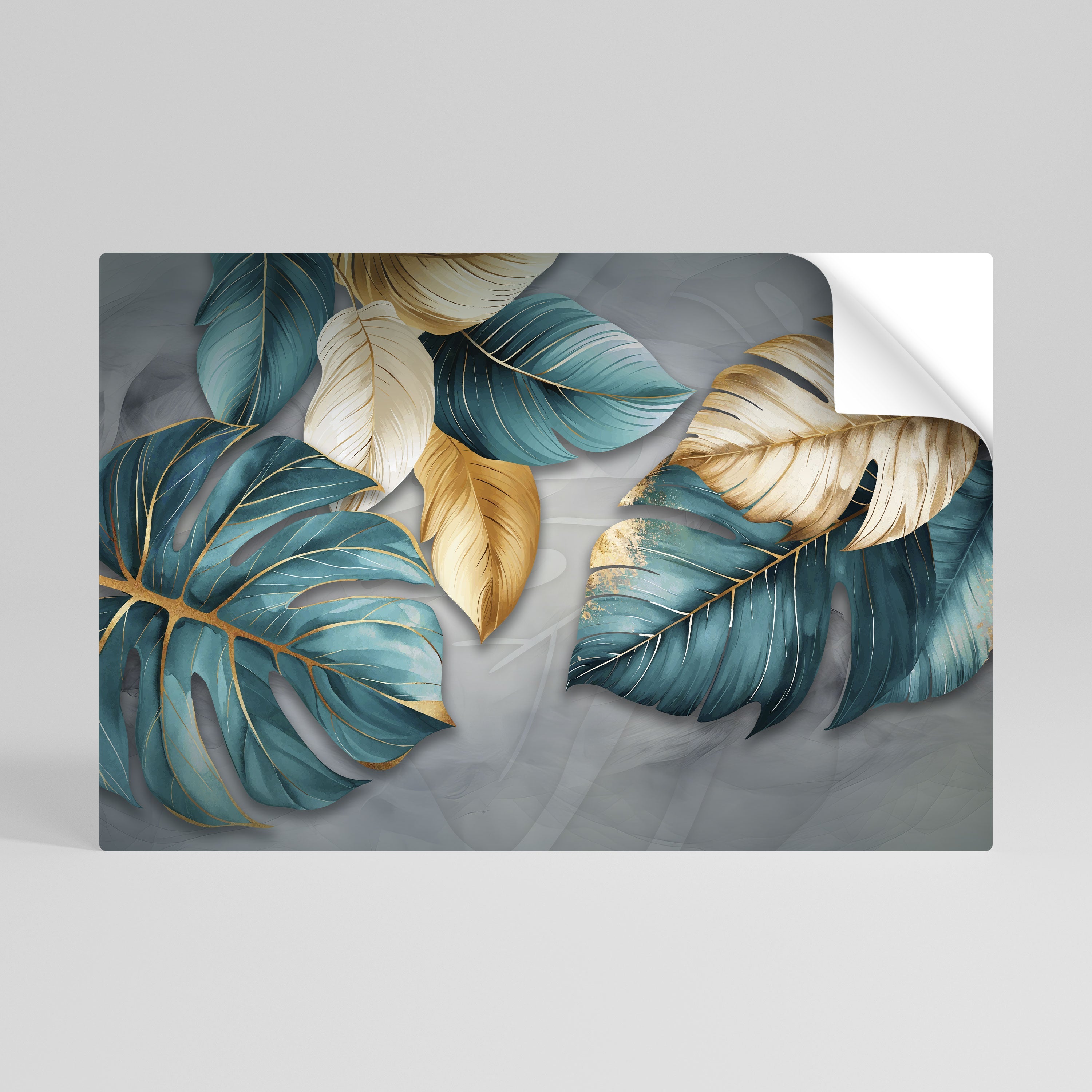 ELEGANCE IN LEAVES Horizontales Poster zum Abziehen und Aufkleben