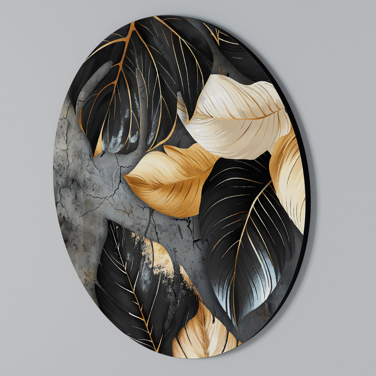 NATURE'S DARK EMBRACE Rundes Wandbild