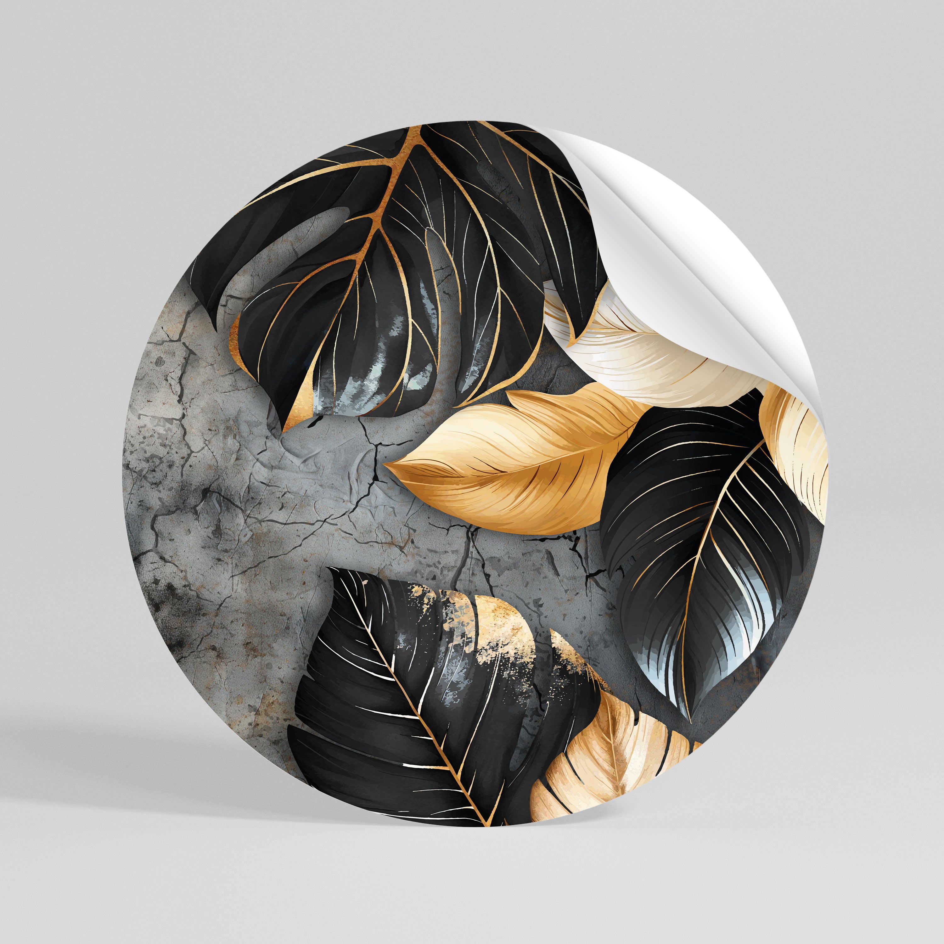 NATURE'S DARK EMBRACE Peel and Stick Round Sticker