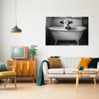 COW IN RELAXATION Selbstklebendes Horizontal-Poster