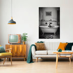 COW IN RELAXATION Selbstklebendes Poster - Hochformat