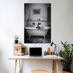 COW IN RELAXATION Selbstklebendes Poster - Hochformat