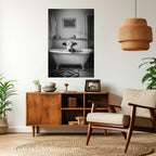 COW IN RELAXATION Selbstklebendes Poster - Hochformat