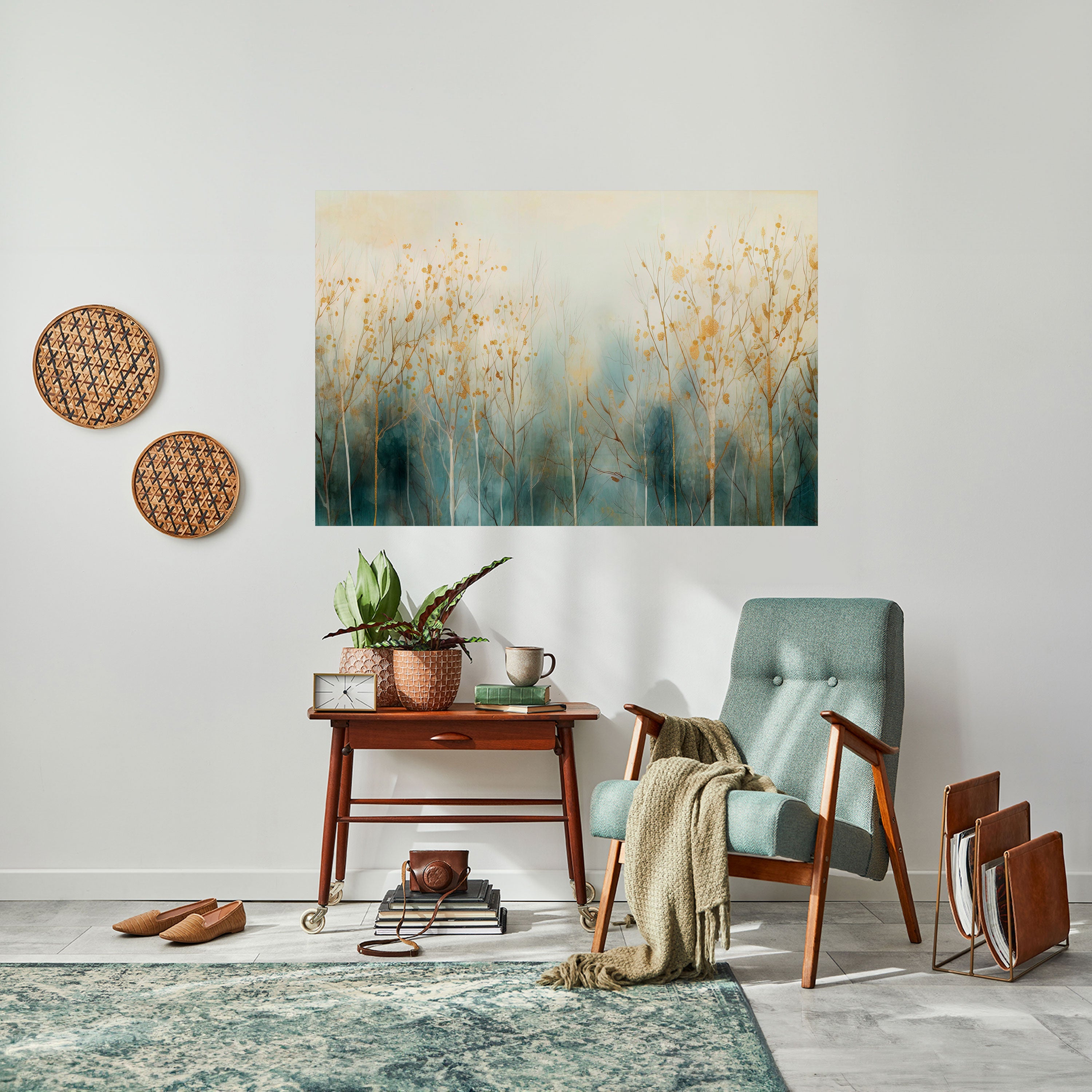 GLÄNZENDE ASPEKTE DES HERBSTES Horizontales Poster zum Abziehen und Aufkleben