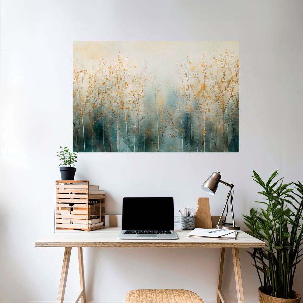 GLÄNZENDE ASPEKTE DES HERBSTES Horizontales Poster zum Abziehen und Aufkleben