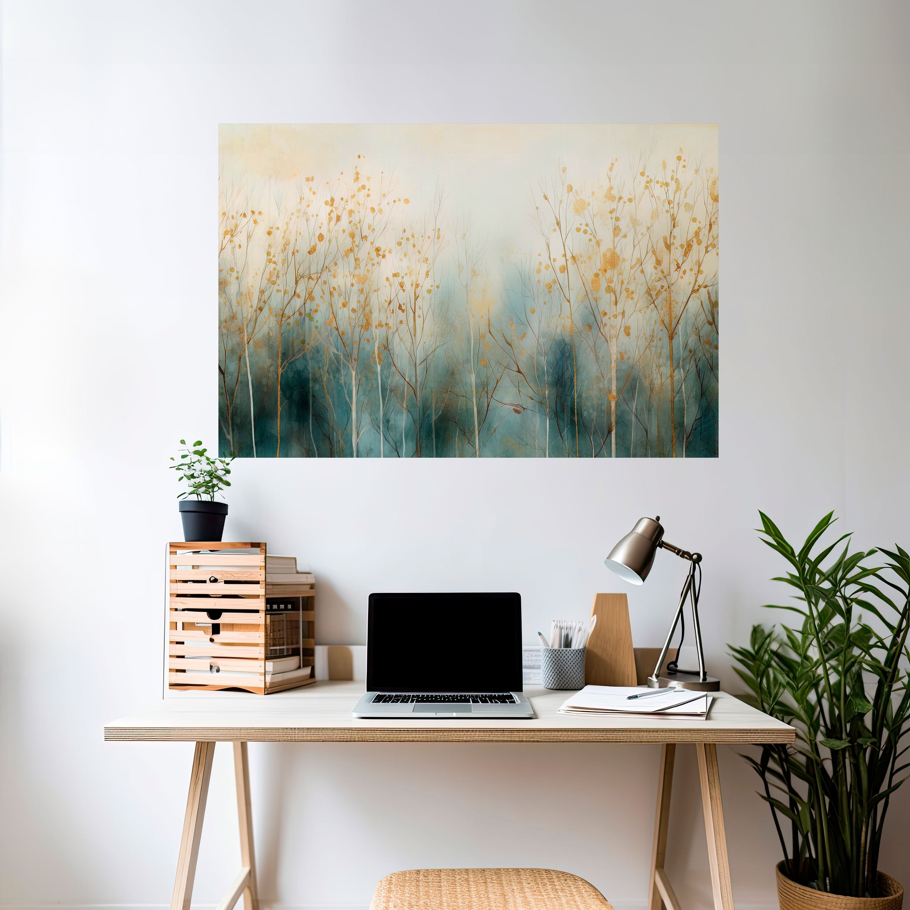 GLÄNZENDE ASPEKTE DES HERBSTES Horizontales Poster zum Abziehen und Aufkleben