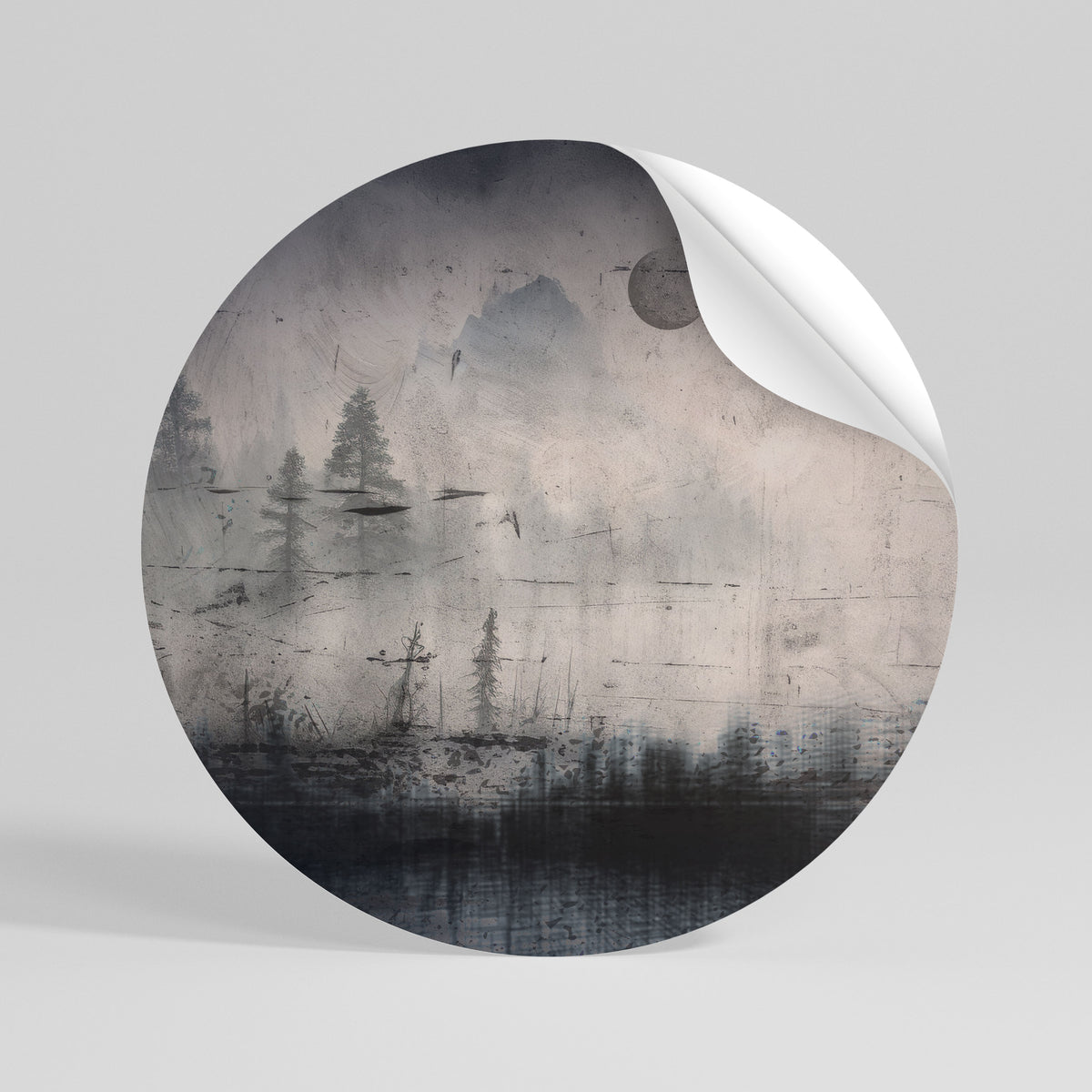 ECLIPSE OF SERENITY Runder Wandsticker zum Abziehen und Aufkleben