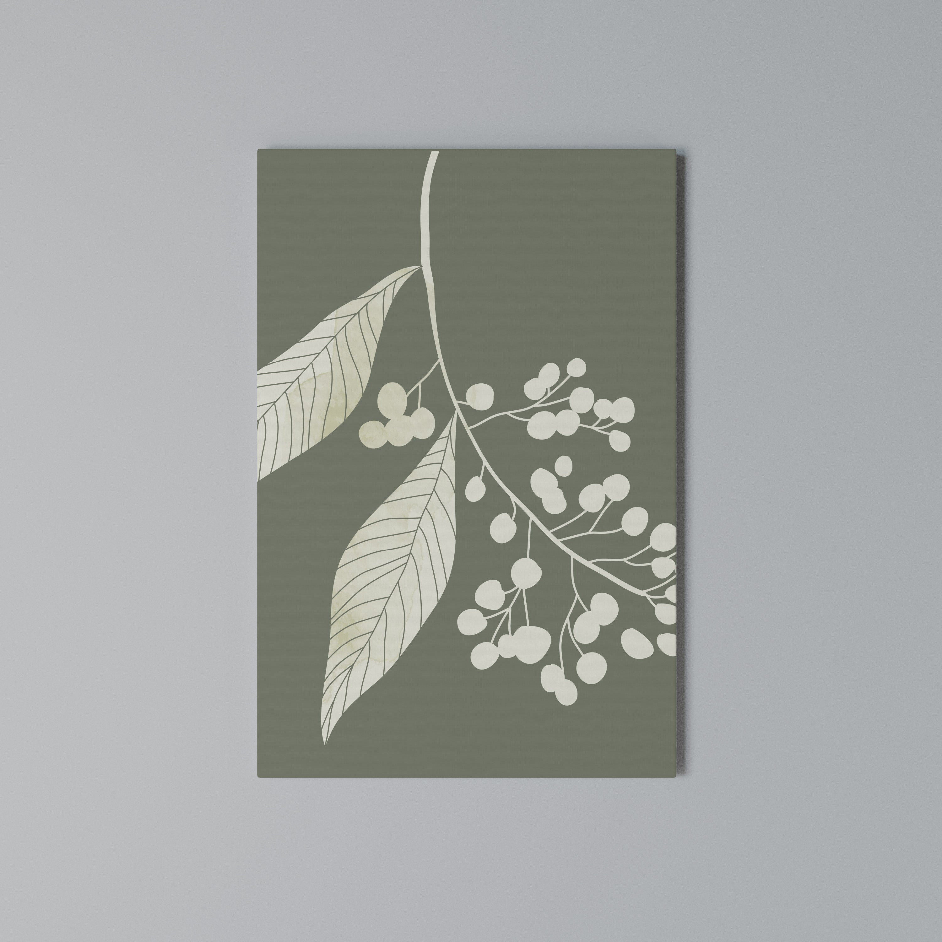 SERENE LEAFY FANTASIES Vertical Canvas Print