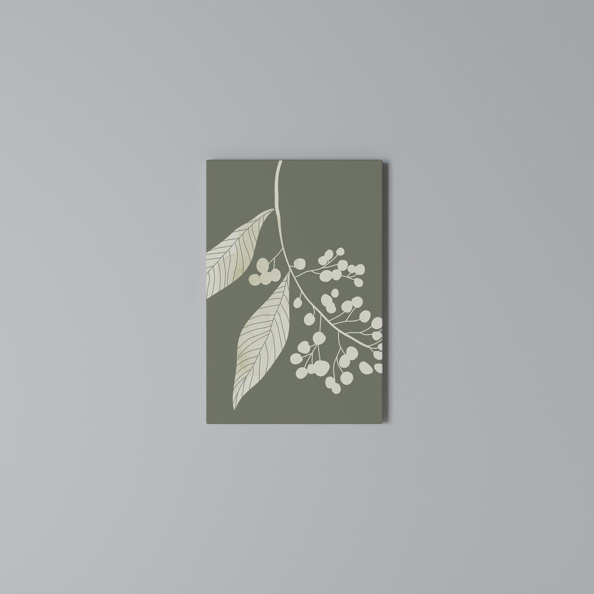 SERENE LEAFY FANTASIES Vertical Canvas Print