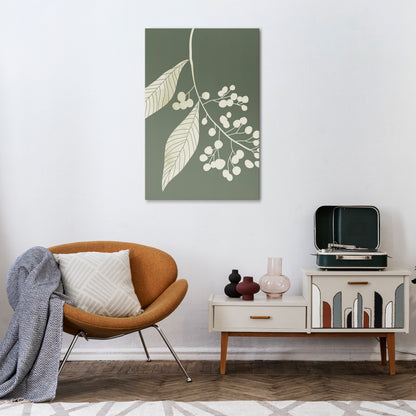 SERENE LEAFY FANTASIES Vertical Canvas Print