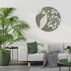 SERENE LEAFY FANTASIES Runde Wanddekoration Ø 69 cm