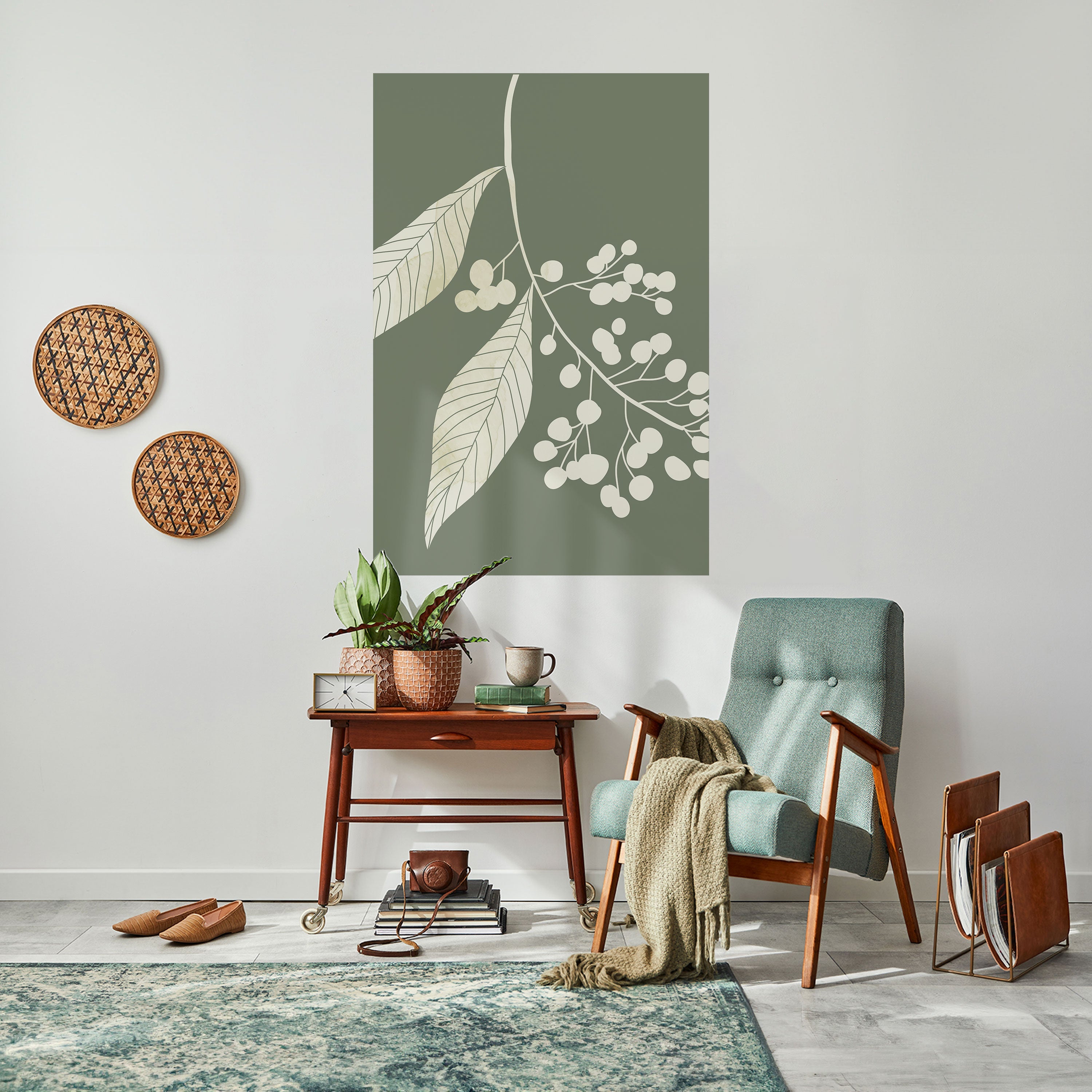 SERENE LEAFY FANTASIES Vertikales Poster zum Abziehen und Aufkleben