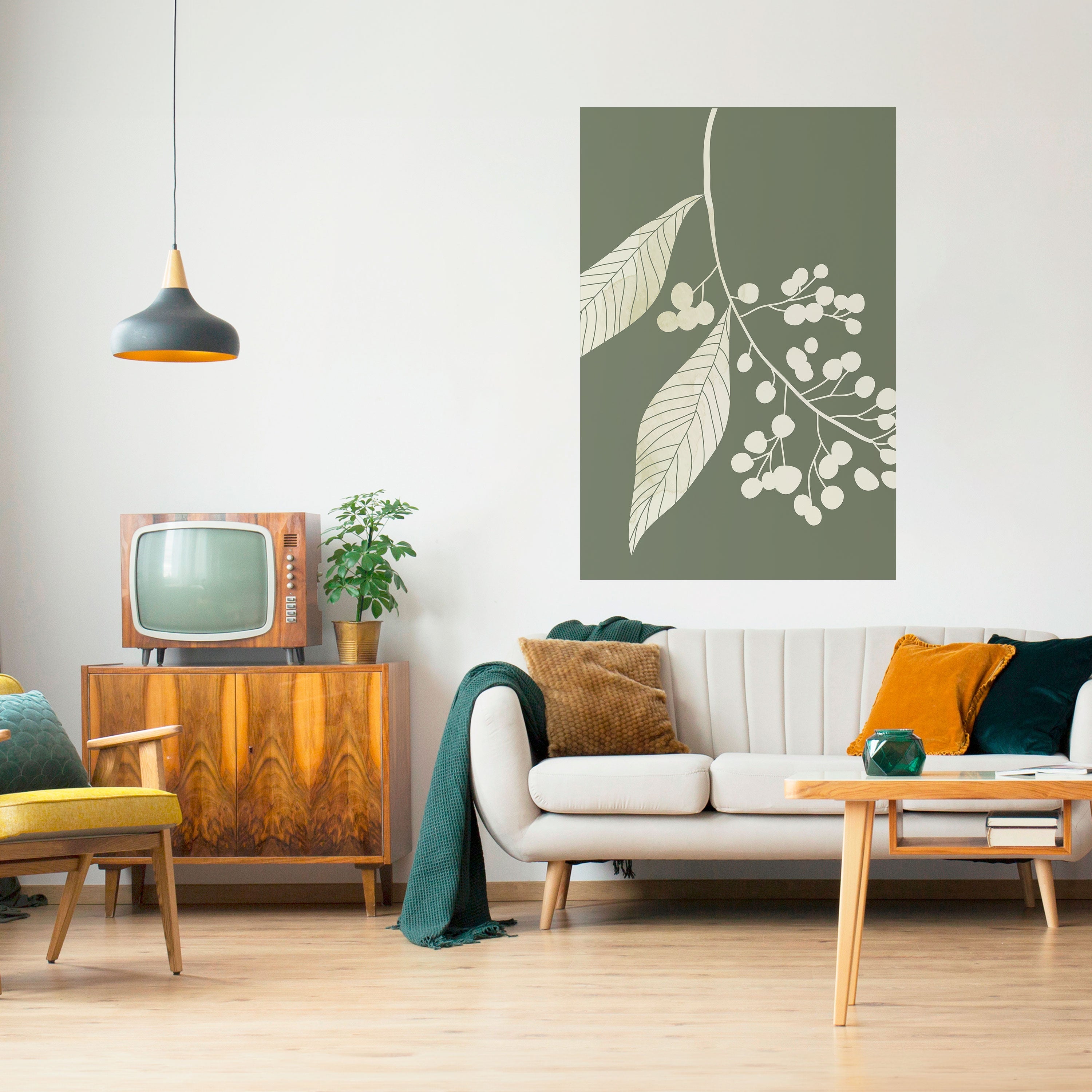 SERENE LEAFY FANTASIES Vertikales Poster zum Abziehen und Aufkleben